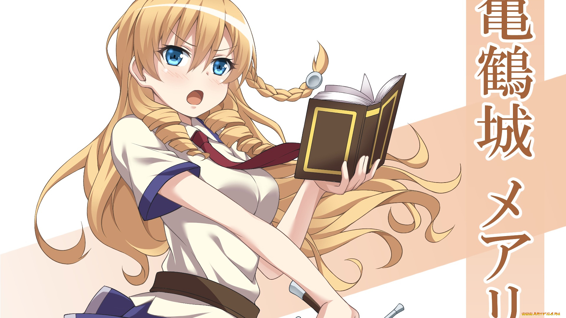 busou, shoujo, machiavellianism, аниме, фон, девушка, взгляд