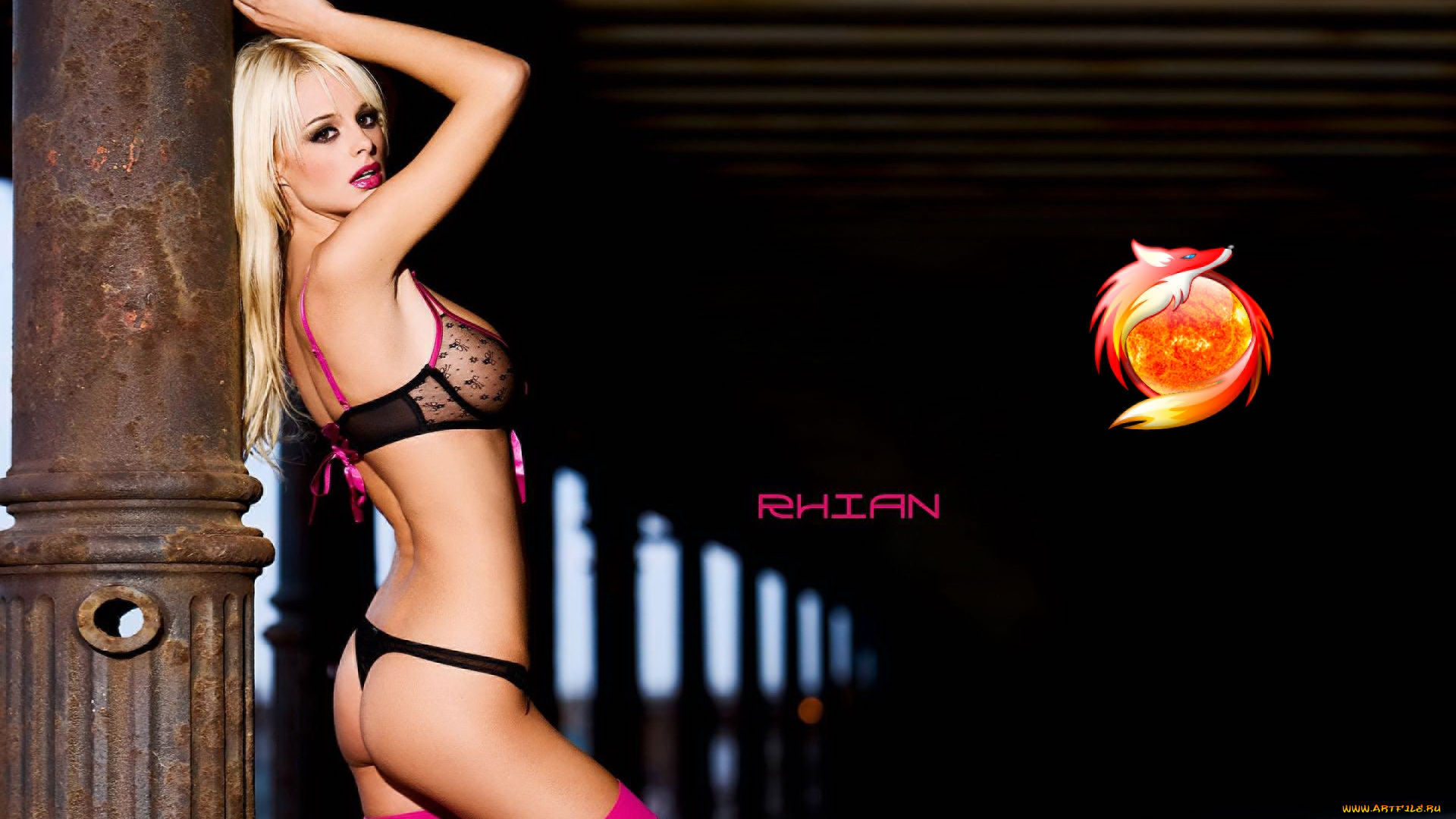 компьютеры, mozilla, firefox, девушка, взгляд, фон, логотип