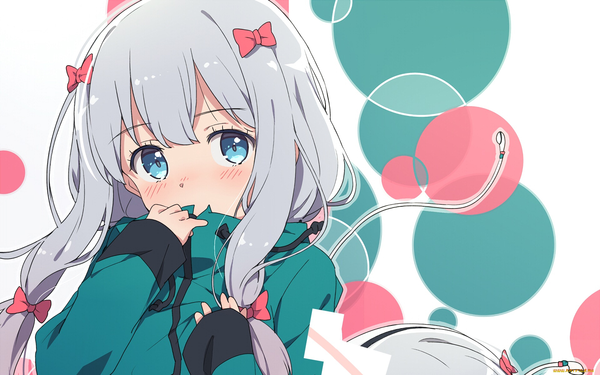 аниме, eromanga-sensei, девушка, взгляд, фон