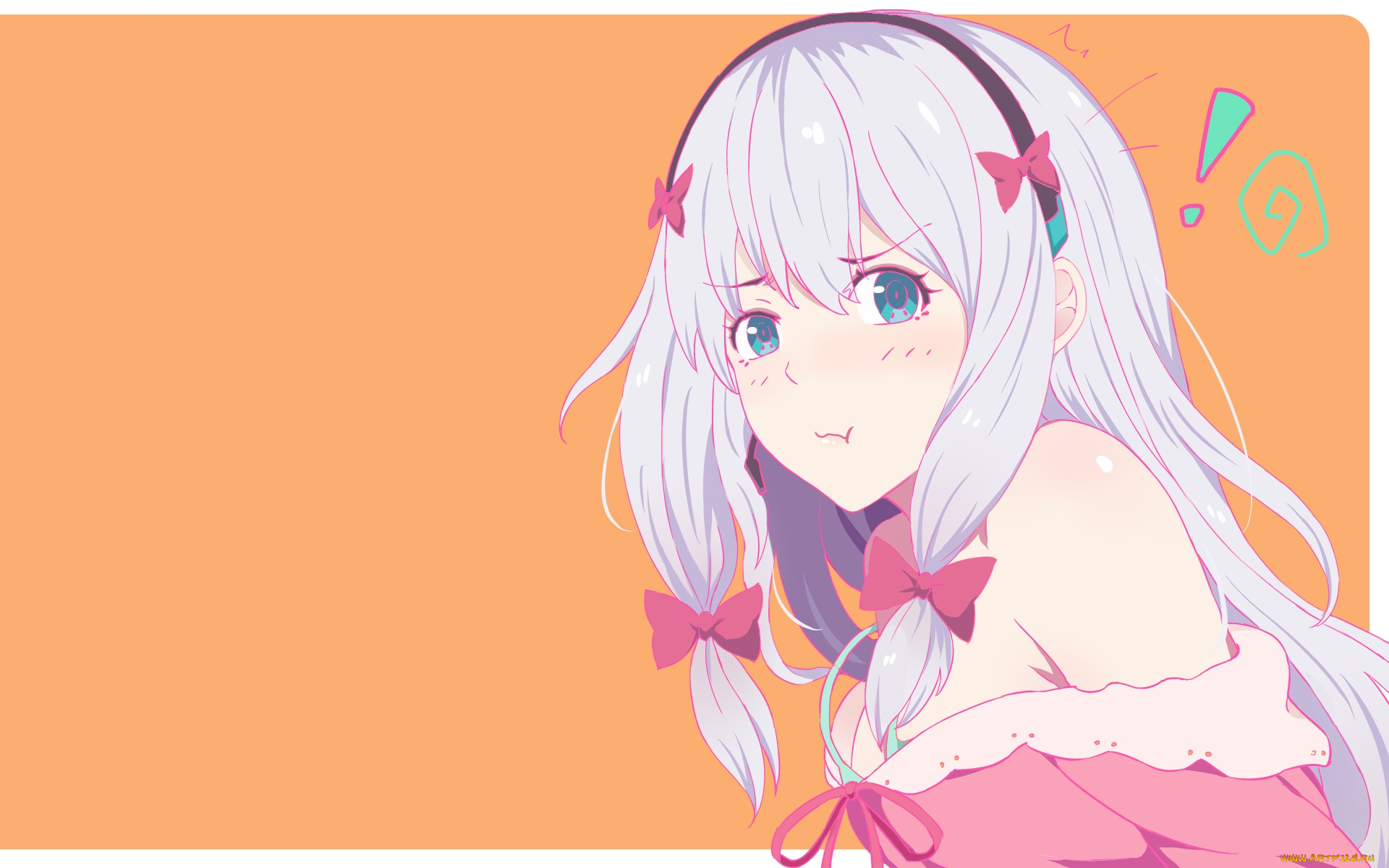 аниме, eromanga-sensei, девушка, взгляд, фон