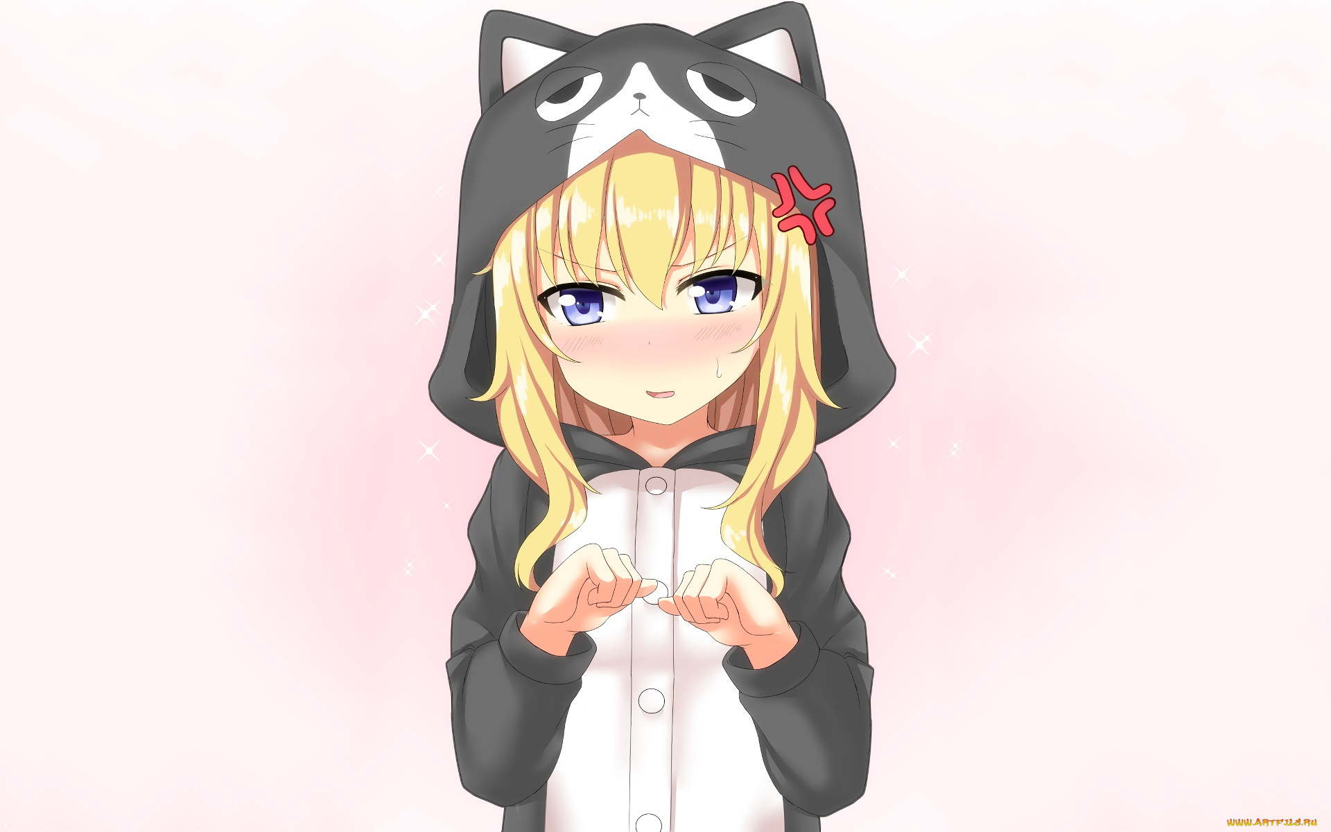 аниме, gabriel, dropout, девушка, взгляд, фон