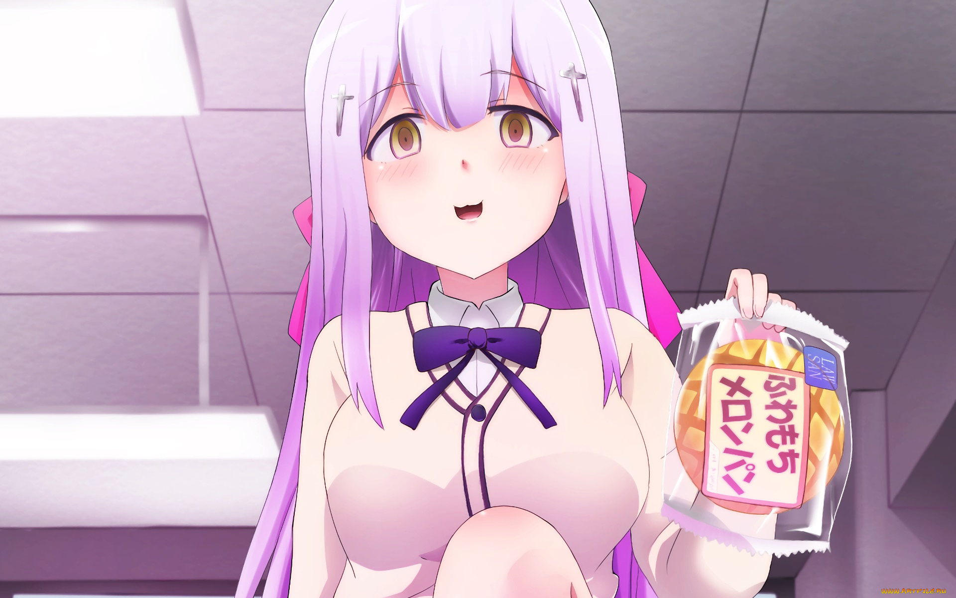 аниме, gabriel, dropout, фон, девушка, взгляд