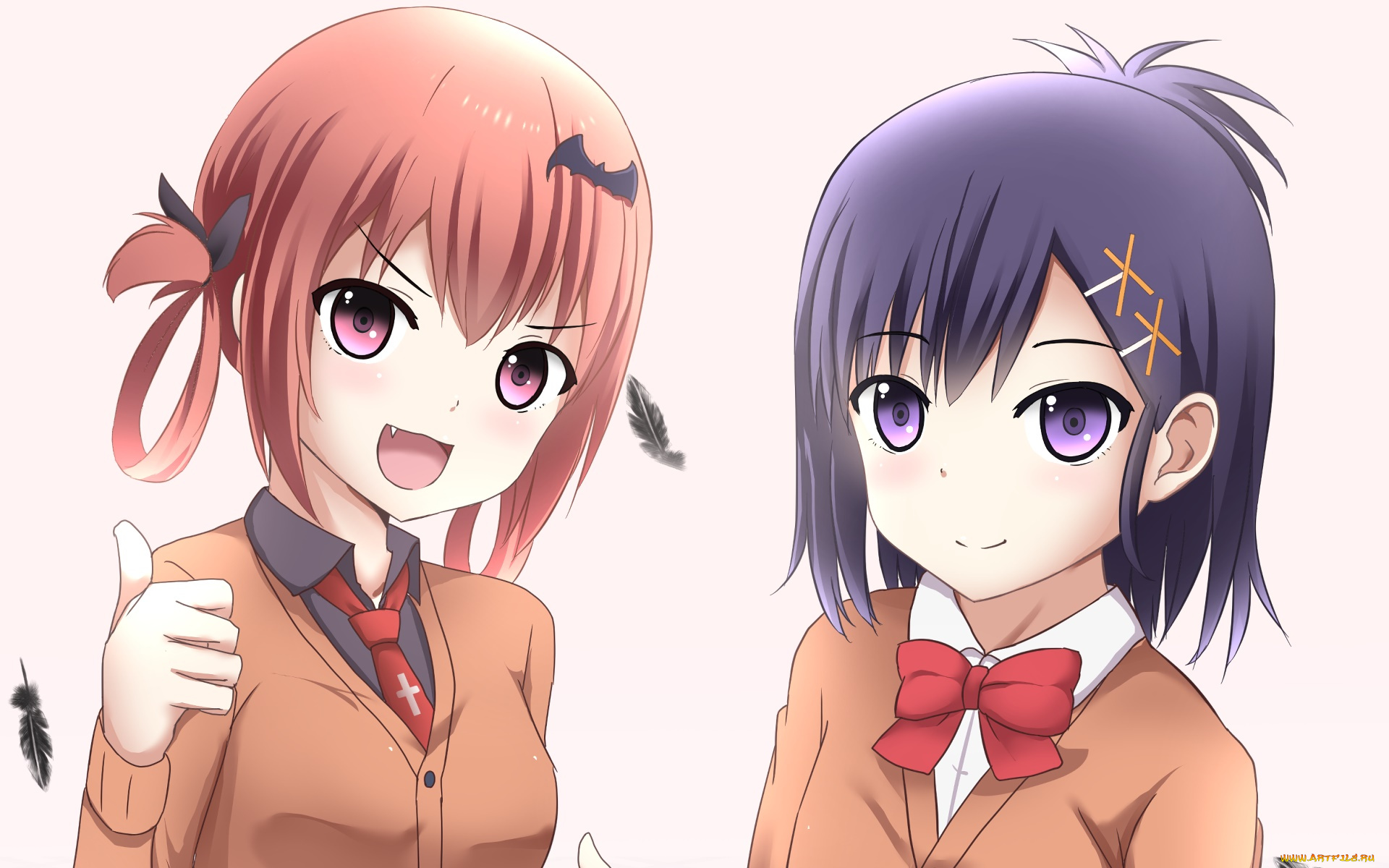 аниме, gabriel, dropout, фон, взгляд, девушки