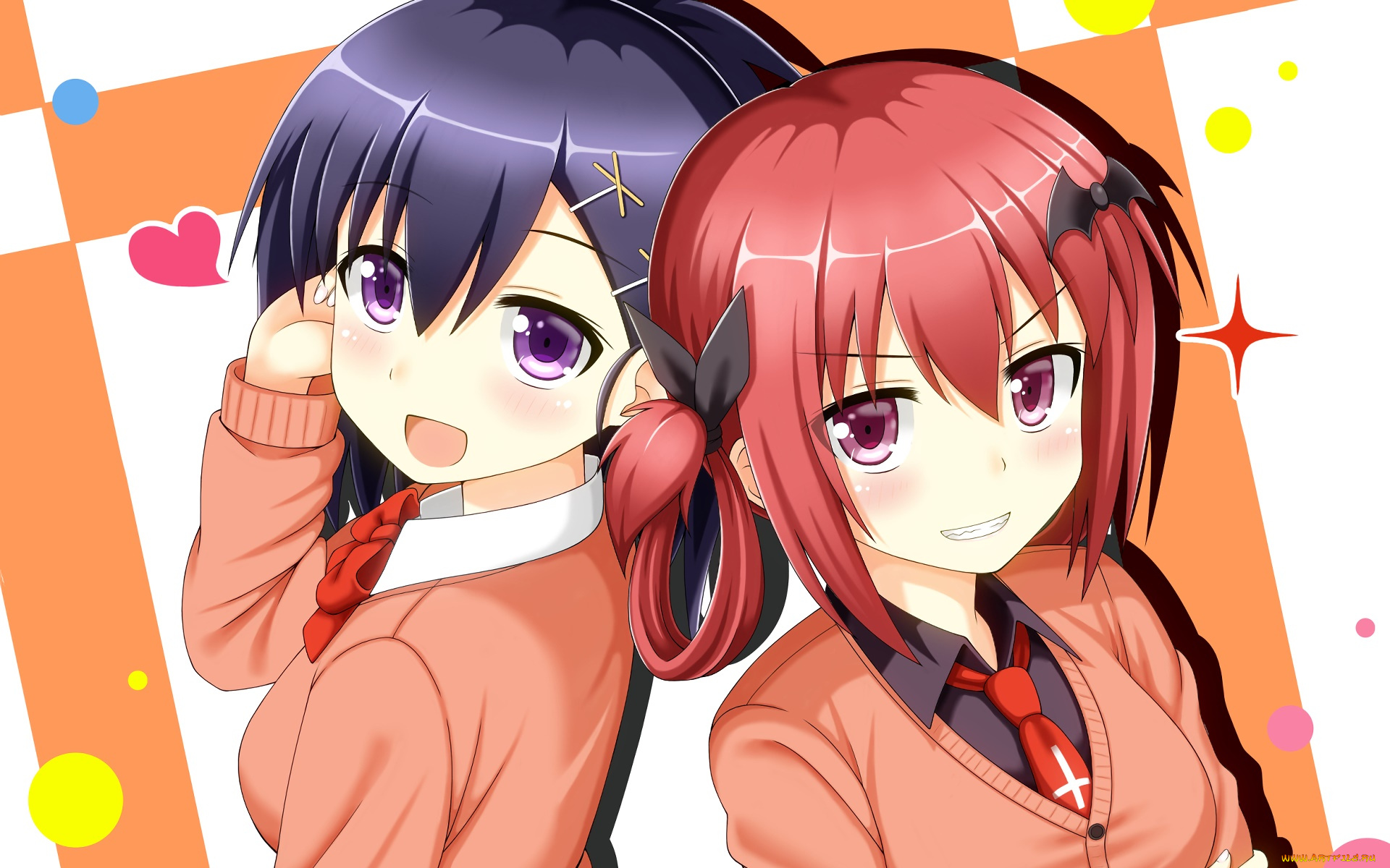 аниме, gabriel, dropout, фон, взгляд, девушки