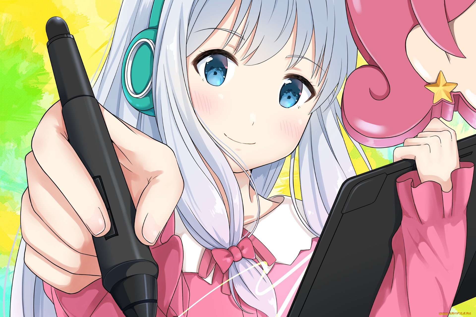 аниме, eromanga-sensei, фон, взгляд, девушка