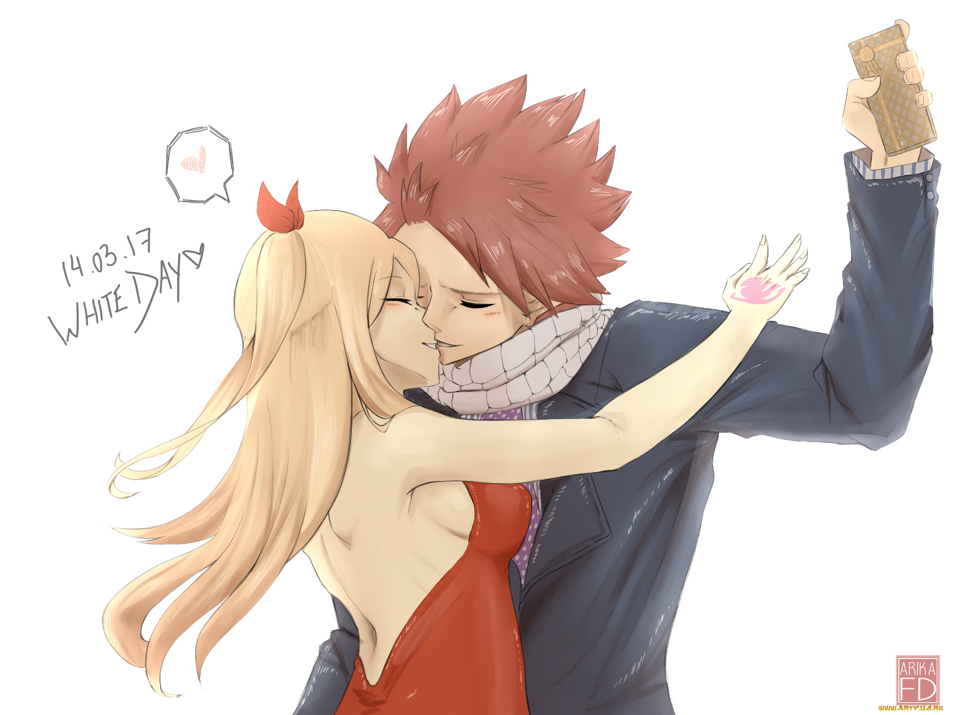 аниме, fairy, tail, нацу, люси