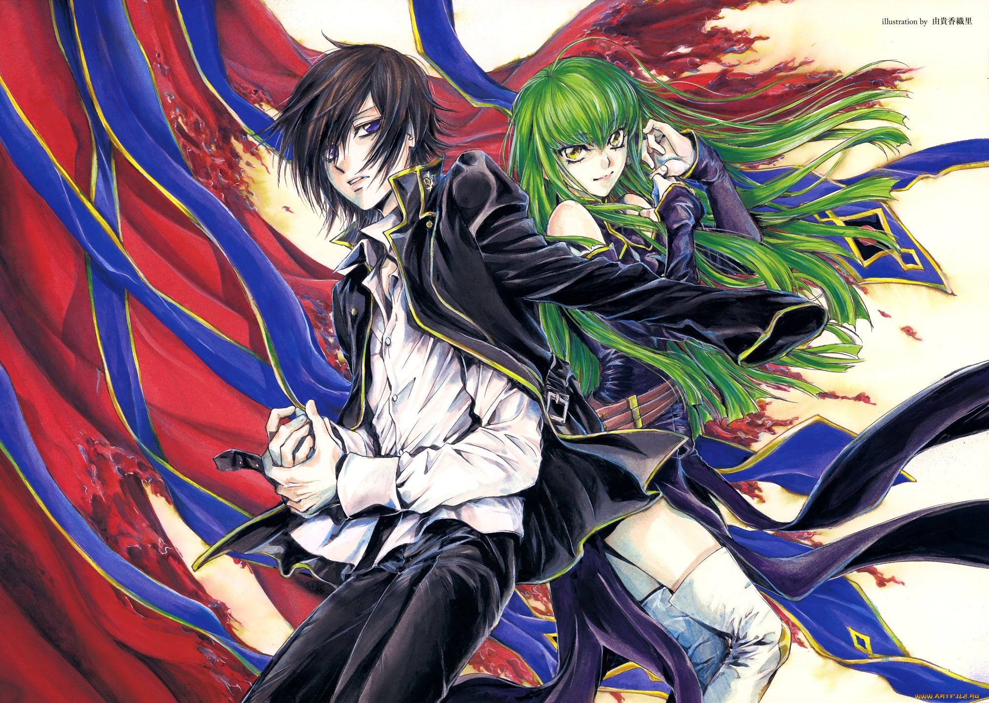 аниме, code, geass, двое