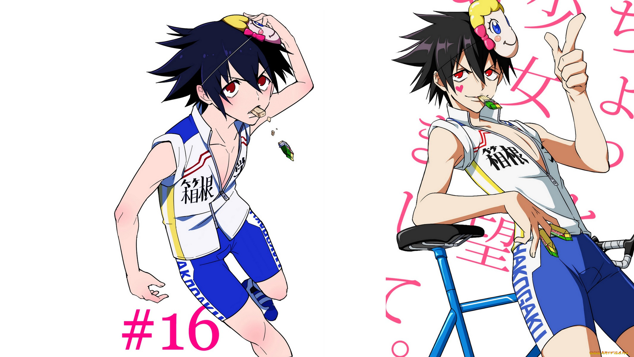 аниме, yowamushi, pedal, парни