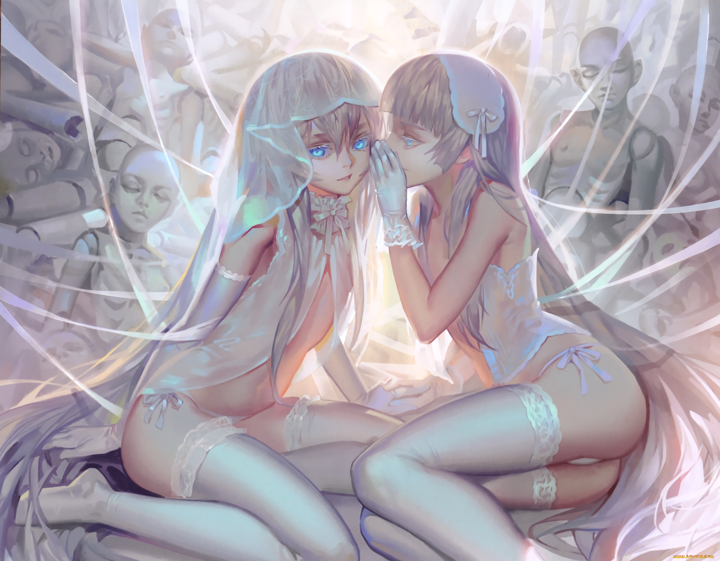 аниме, unknown, , другое, white, datura