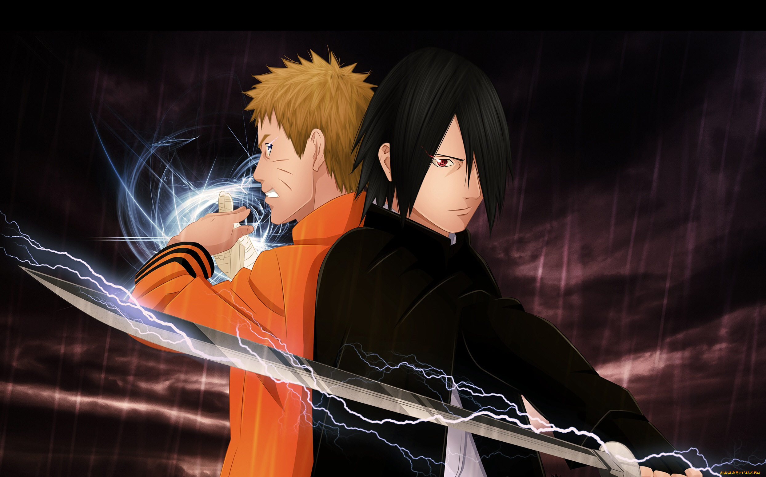 аниме, naruto, саске, наруто