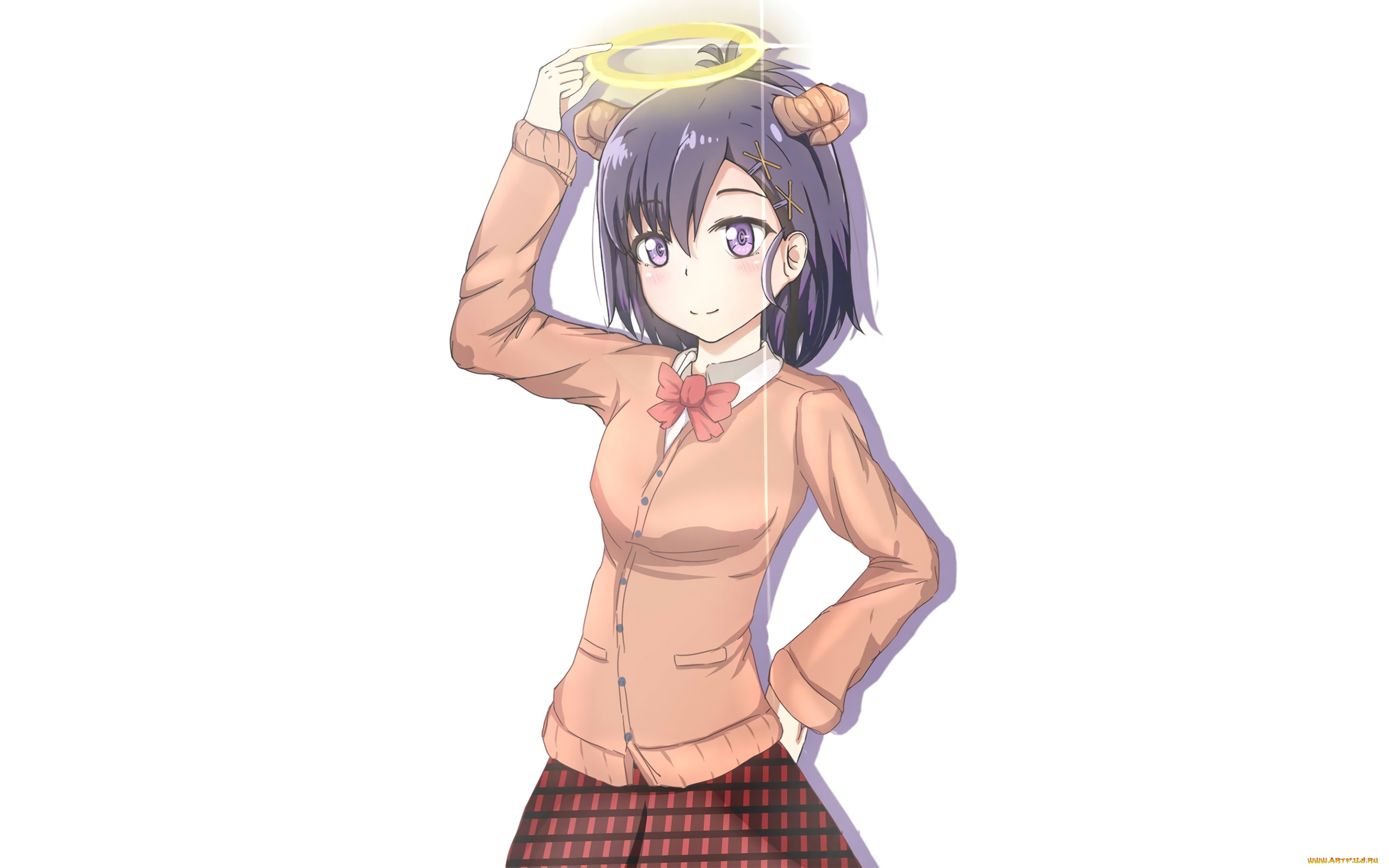 аниме, gabriel, dropout, фон, взгляд, девушка