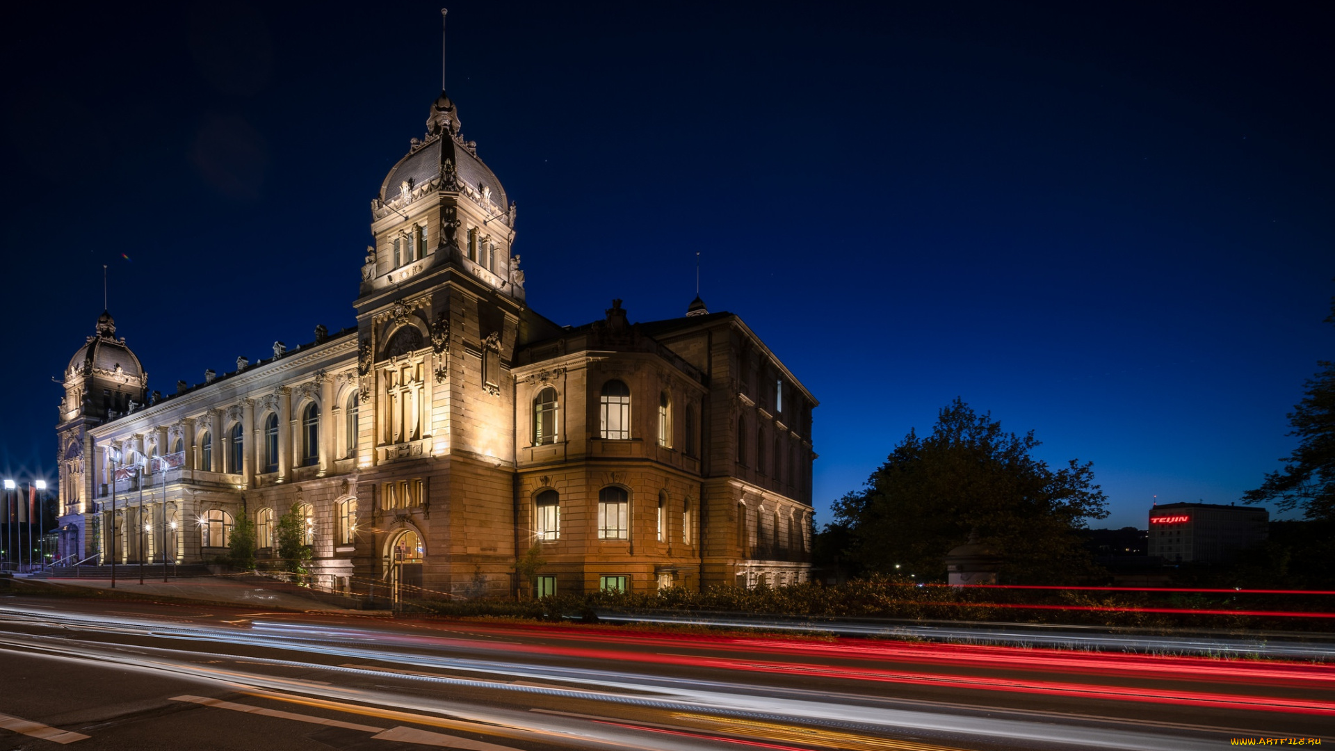 города, -, здания, , дома, огни, улица, город