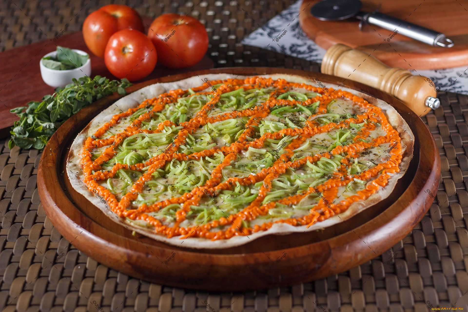 еда, пицца, снедь, помидоры, томаты