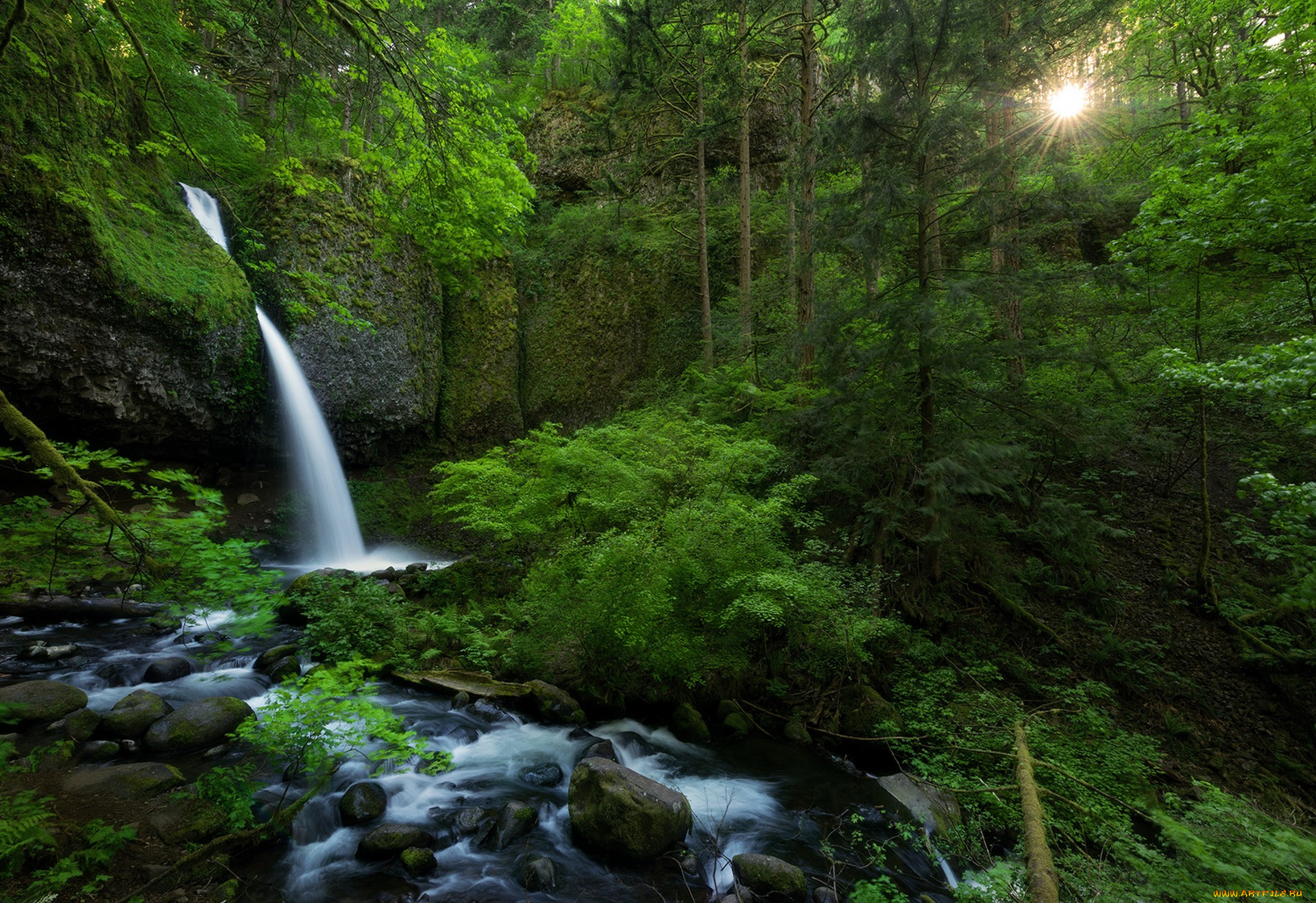 природа, водопады, простор