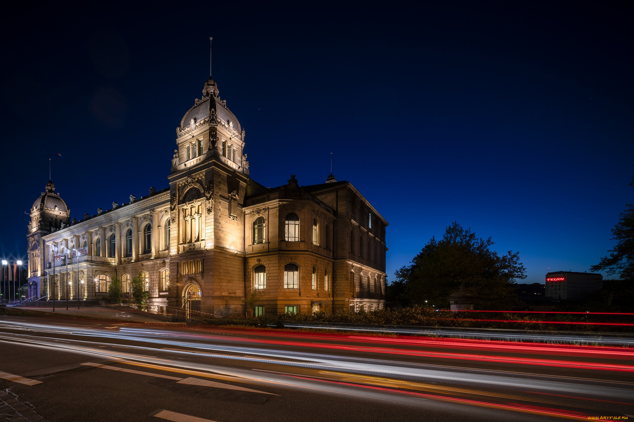 города, -, здания, , дома, огни, улица, город