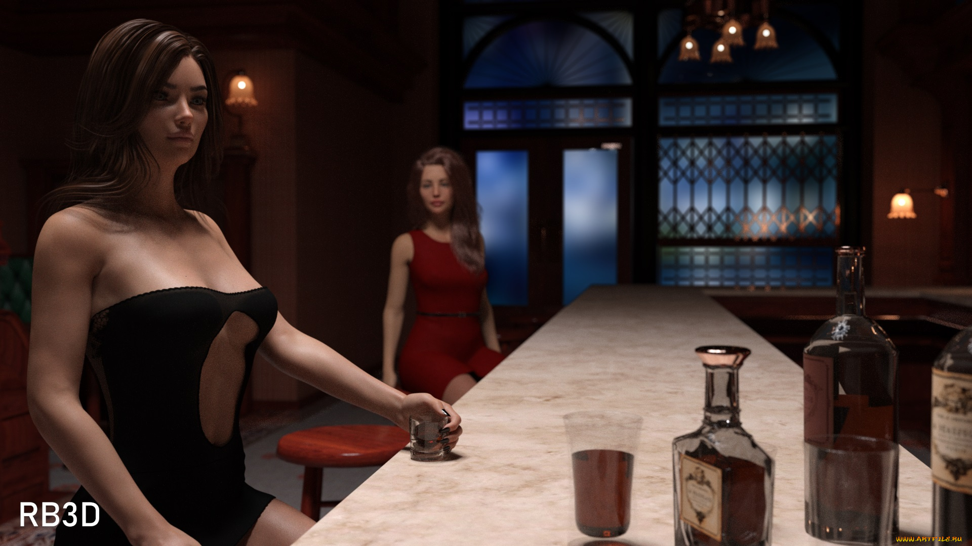 3д, графика, люди, , people, взгляд, фон, девушка