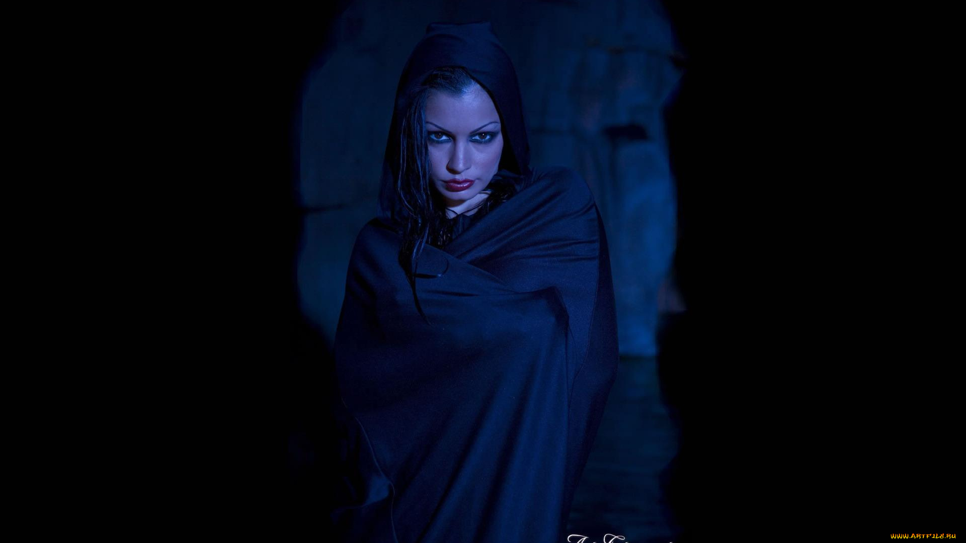 девушки, aria, giovanni, брюнетка, капюшон, плащ