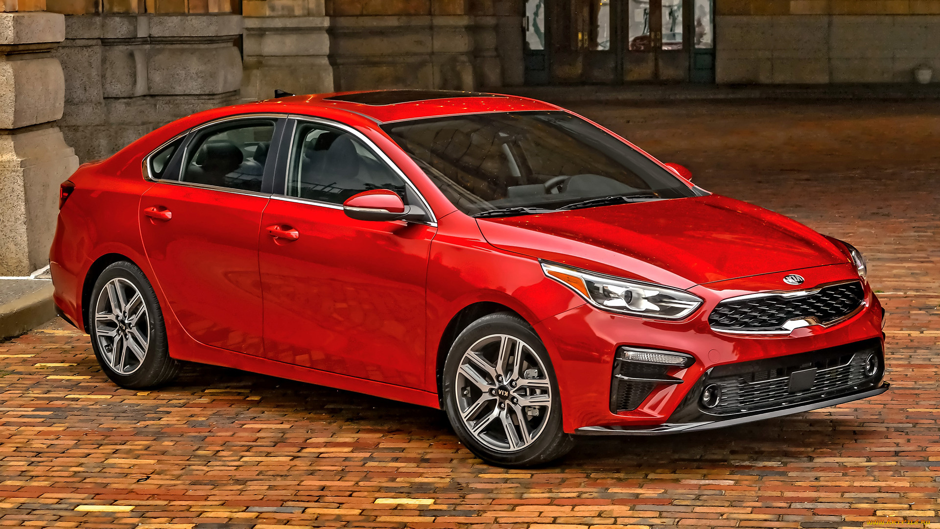 kia, forte, автомобили, kia, киа, красный, автомобиль, forte