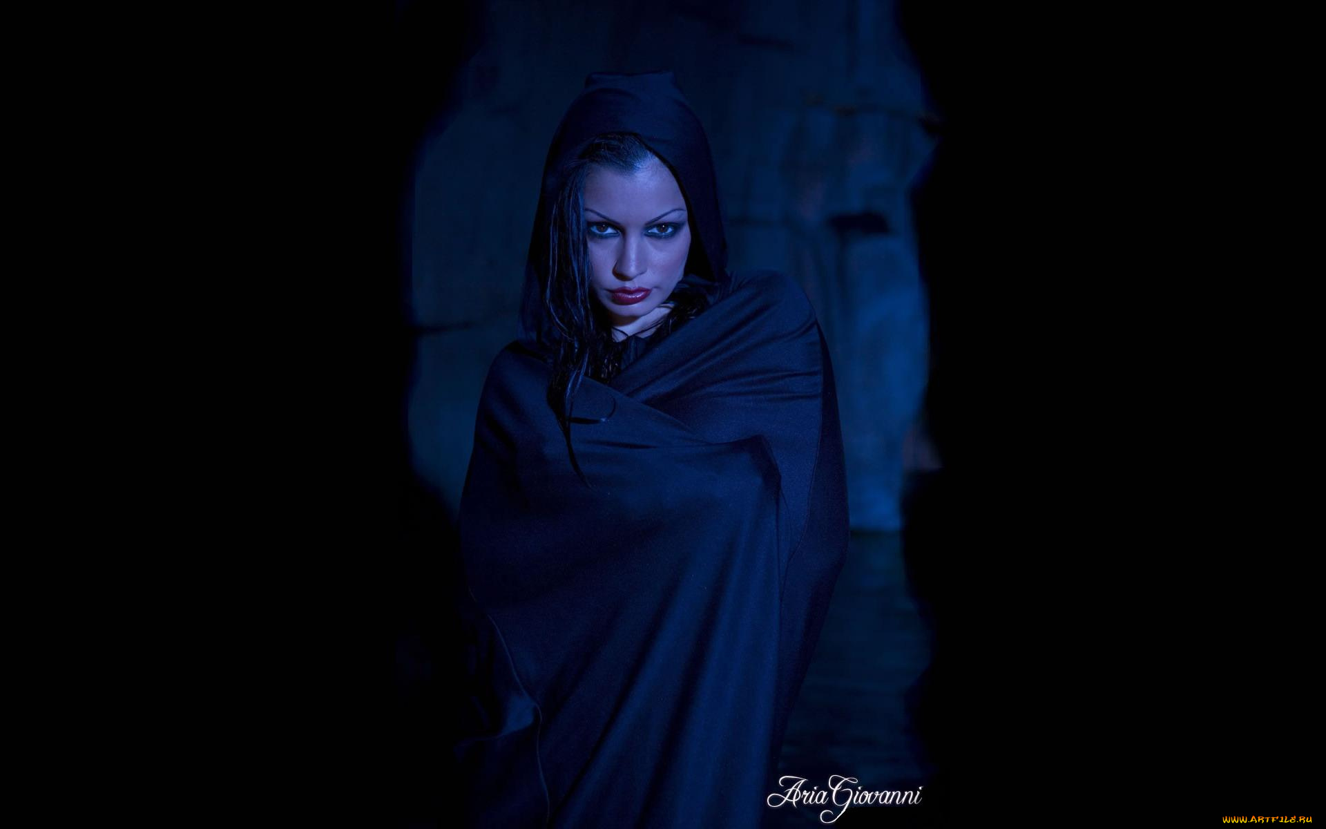 девушки, aria, giovanni, брюнетка, капюшон, плащ