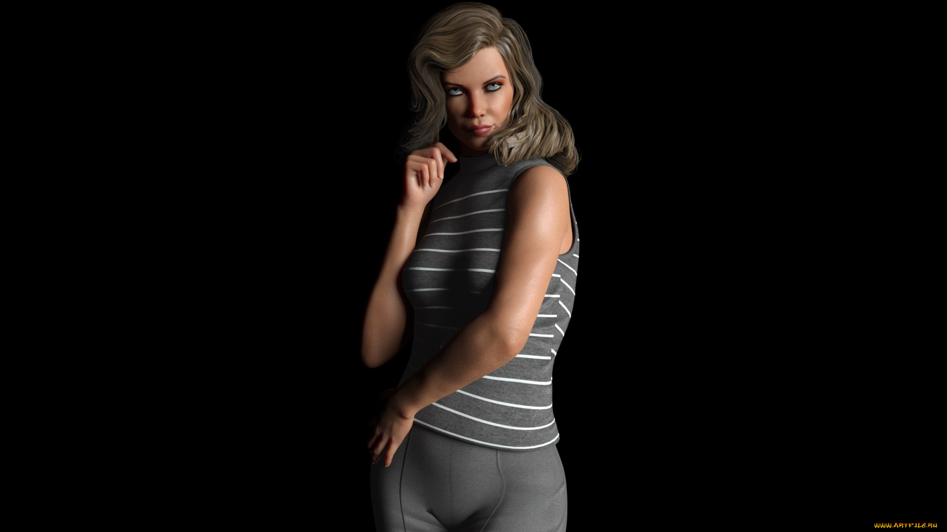 3д, графика, люди, , people, фон, взгляд, девушка