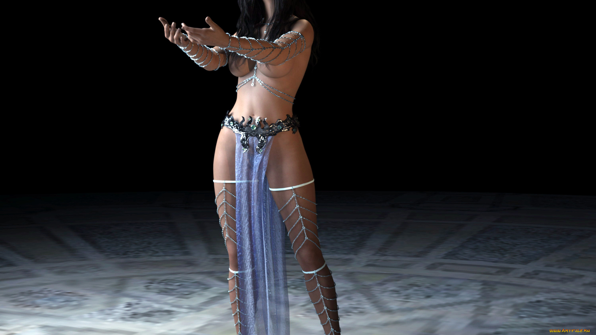 3д, графика, люди, , people, девушка, украшения, молитва