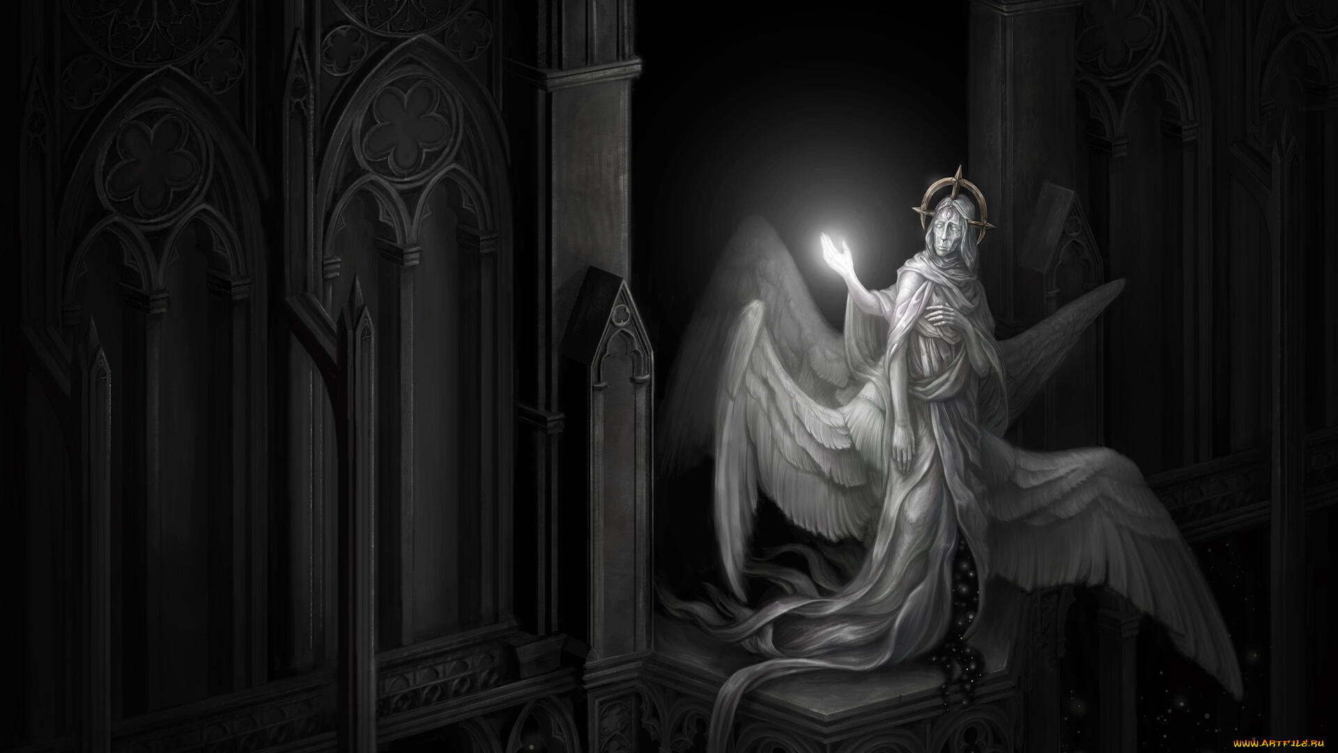 фэнтези, ангелы, ангел, серафим, здание