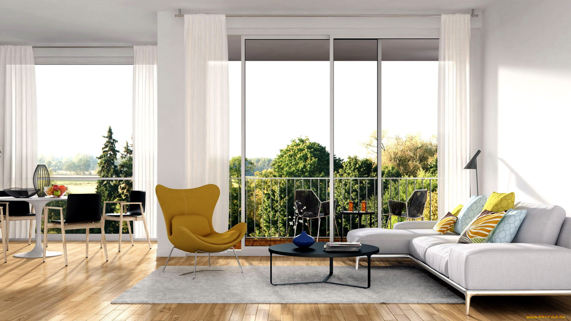 интерьер, гостиная, диван, кресло, журнальный, столик