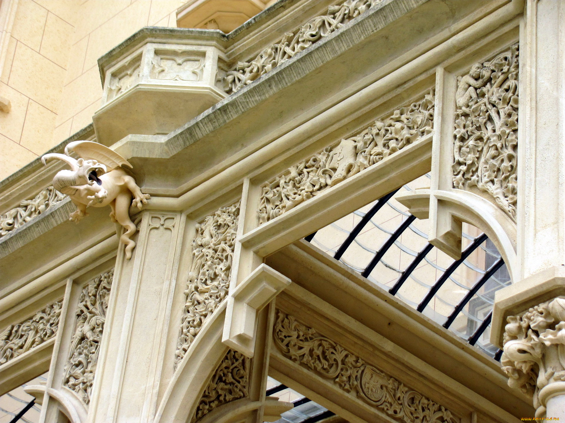 разное, элементы, архитектуры, горгулья