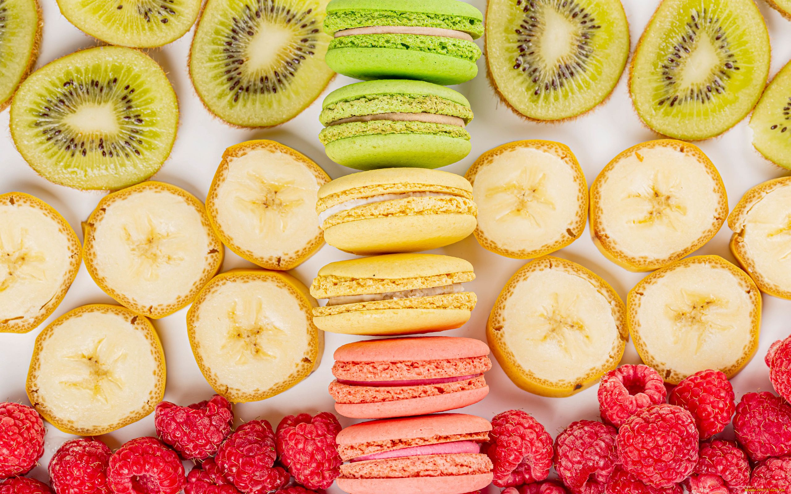 еда, разное, киви, бананы, малина, макаруны