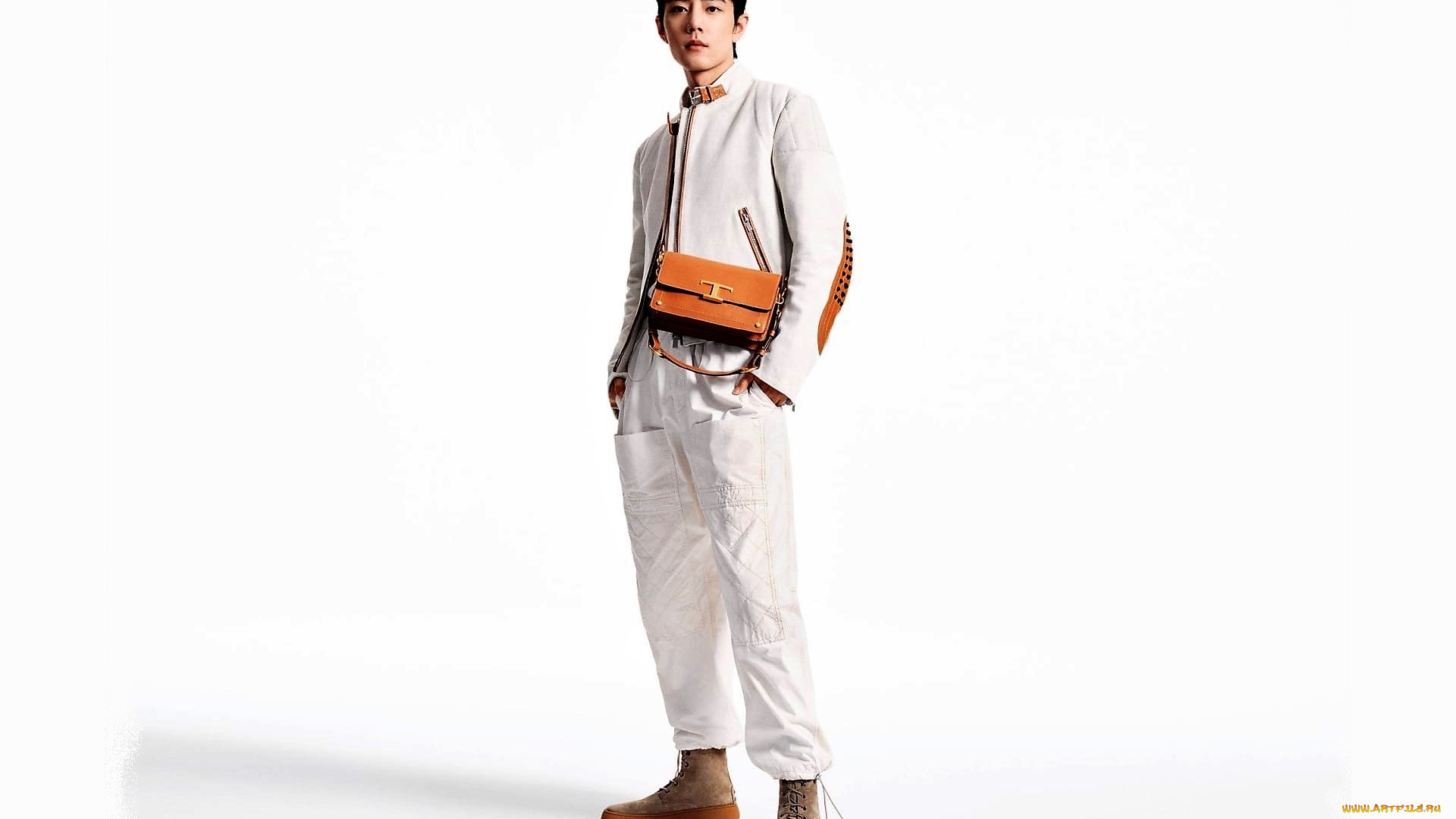 мужчины, xiao, zhan, костюм, сумка