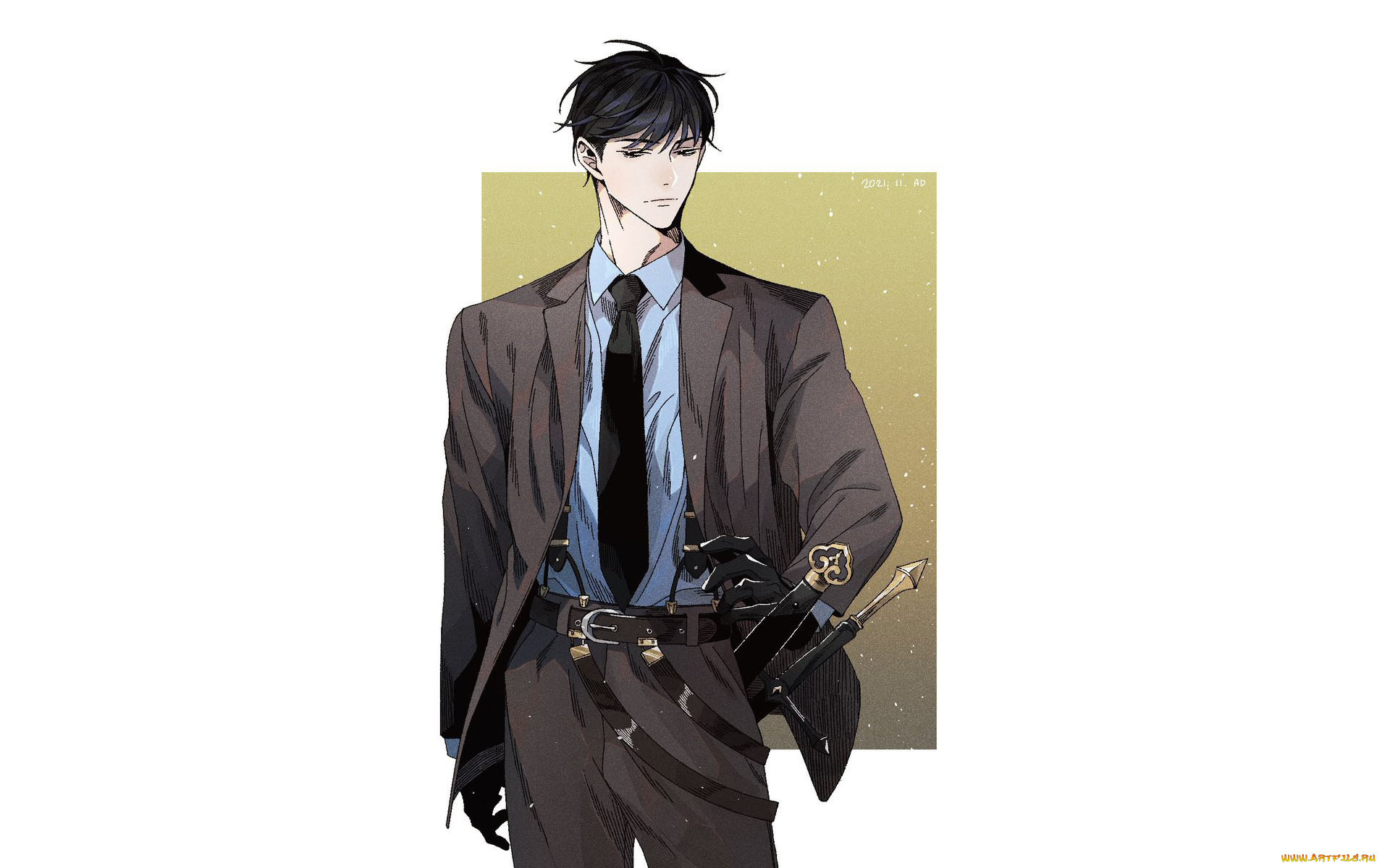 аниме, unknown, , другое, , парень, костюм, оружие