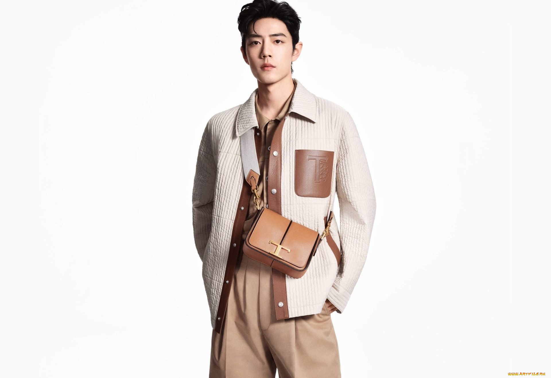 мужчины, xiao, zhan, актер, куртка, сумка