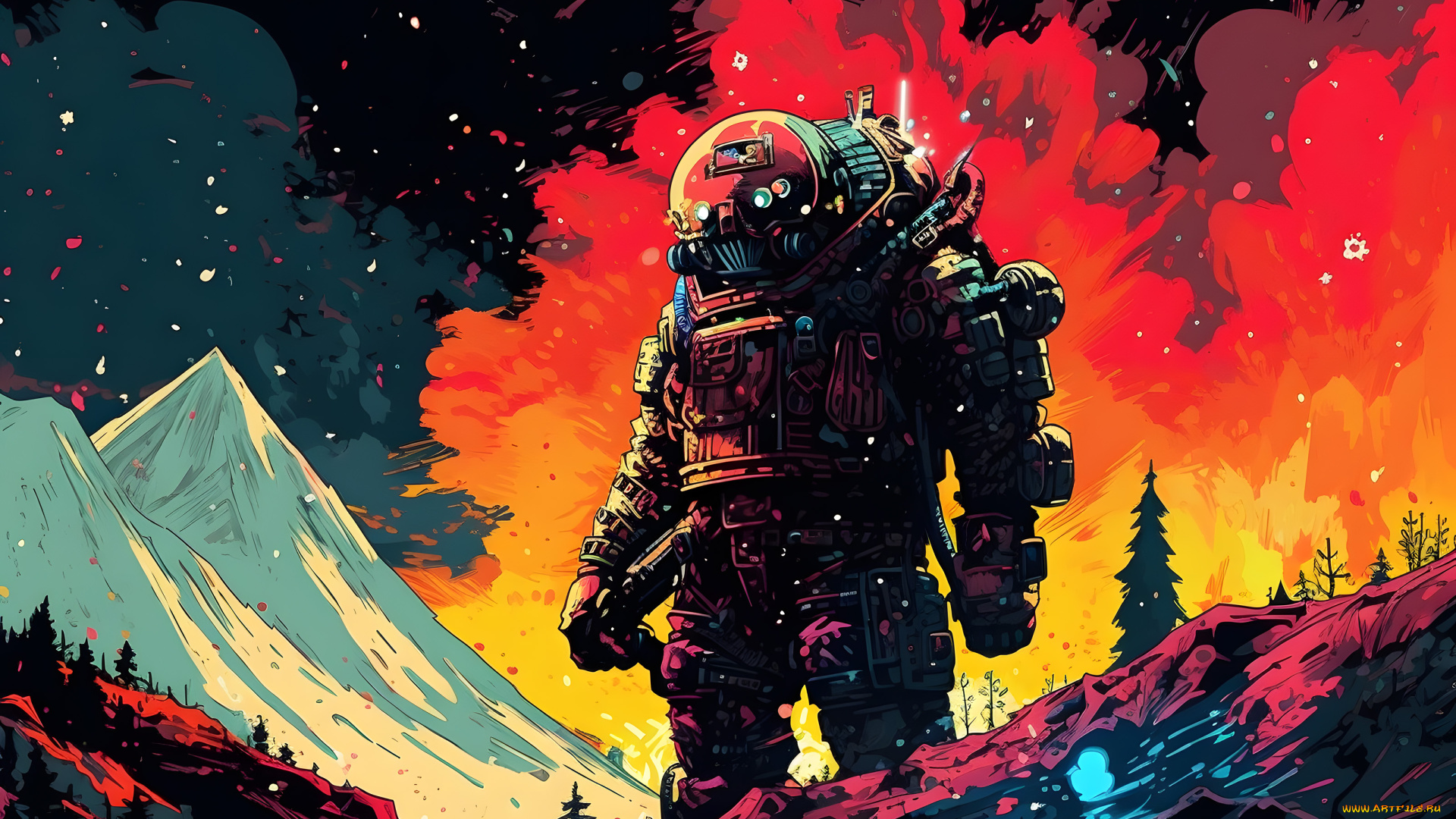 фэнтези, роботы, , киборги, , механизмы, большой, робот