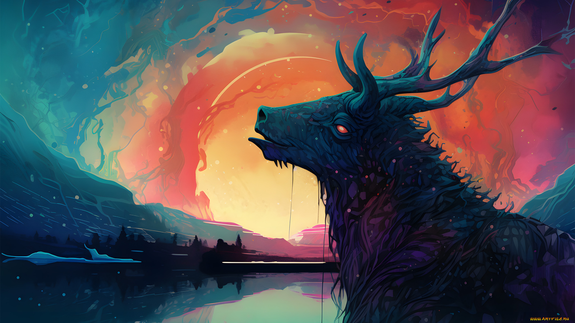 фэнтези, существа, олень