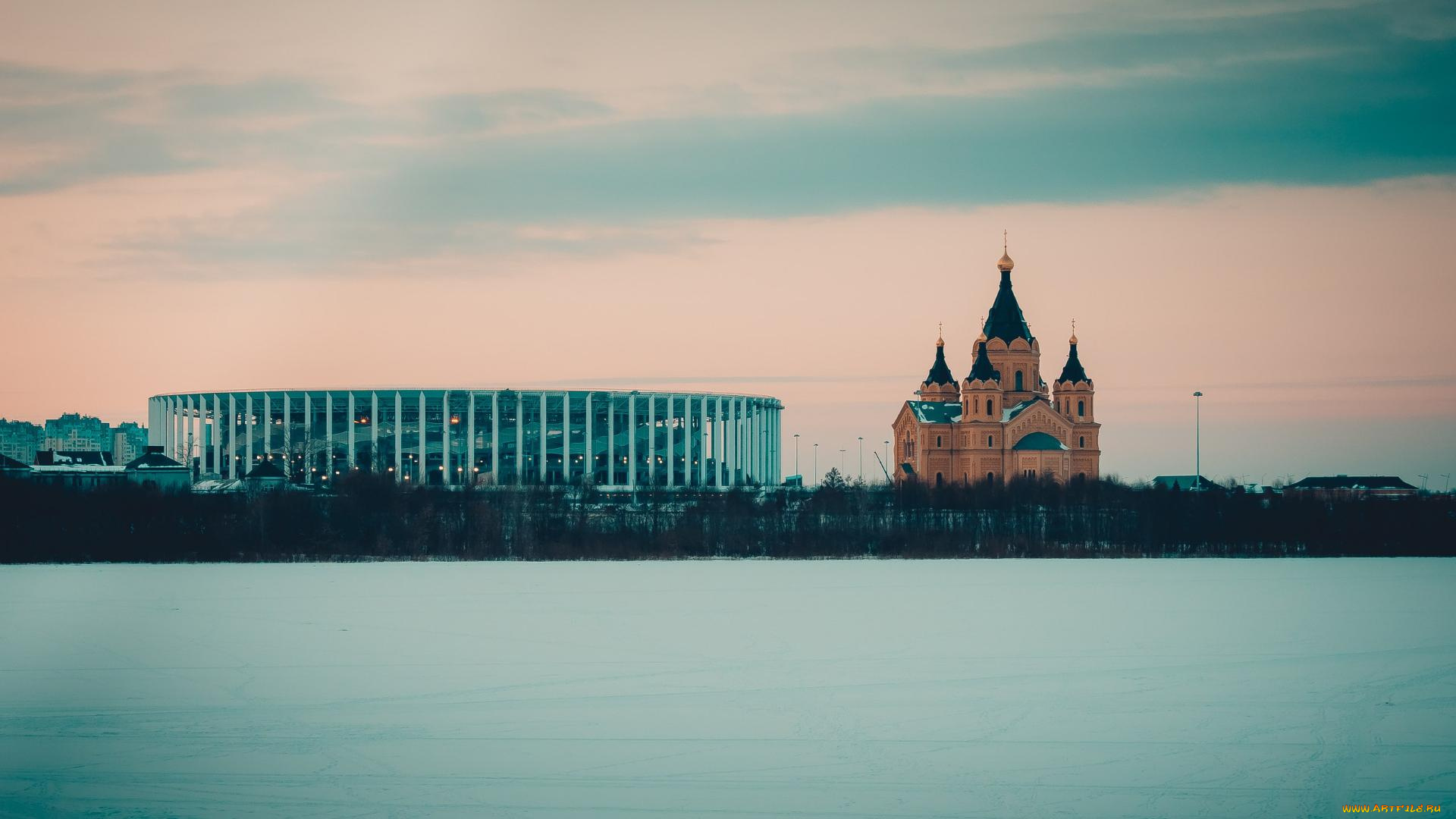 города, нижний, новгород, , россия, нижний, новгород, cтадиoн, цeркoвь