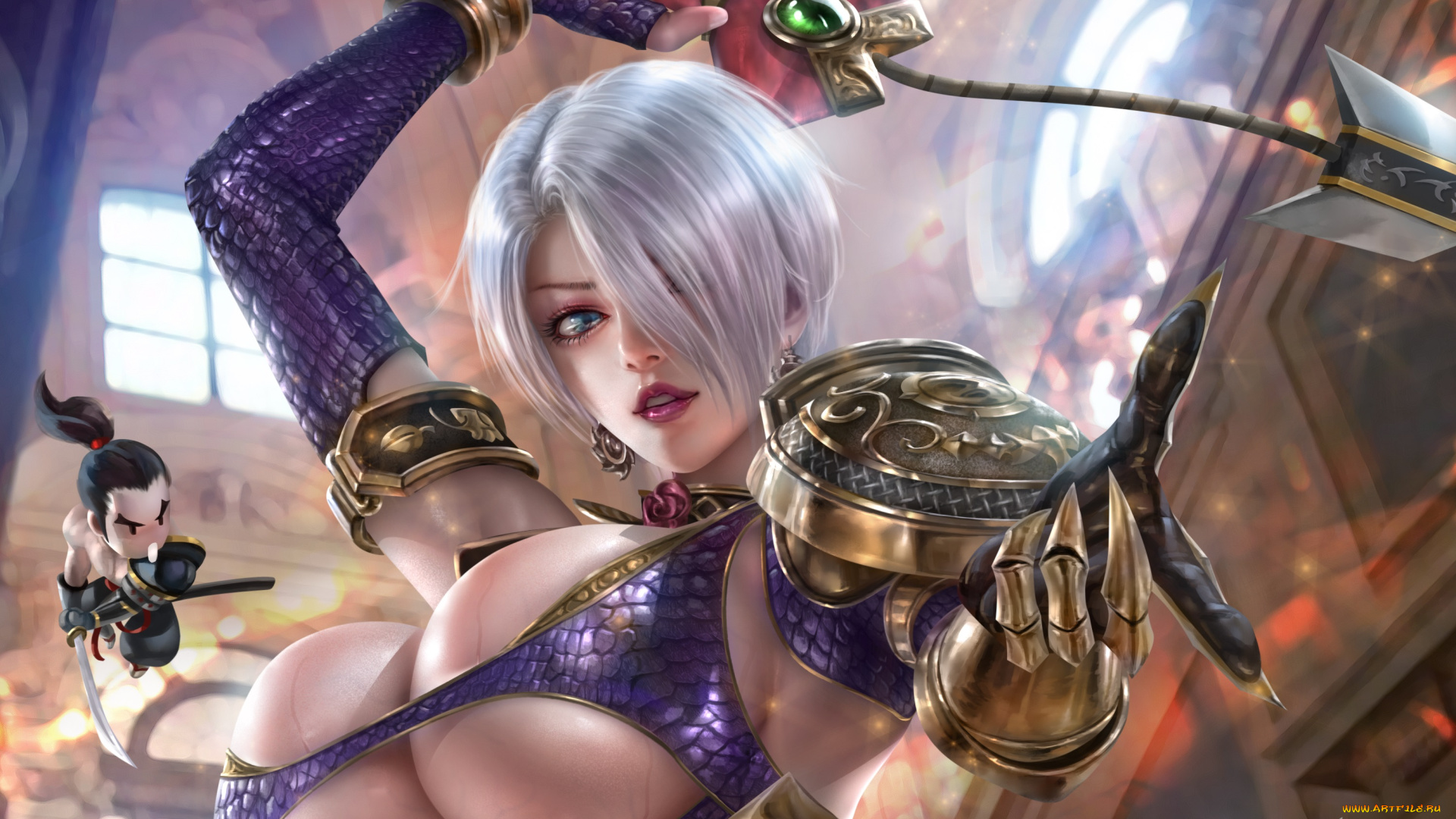 soulcalibur, видео, игры, девушка