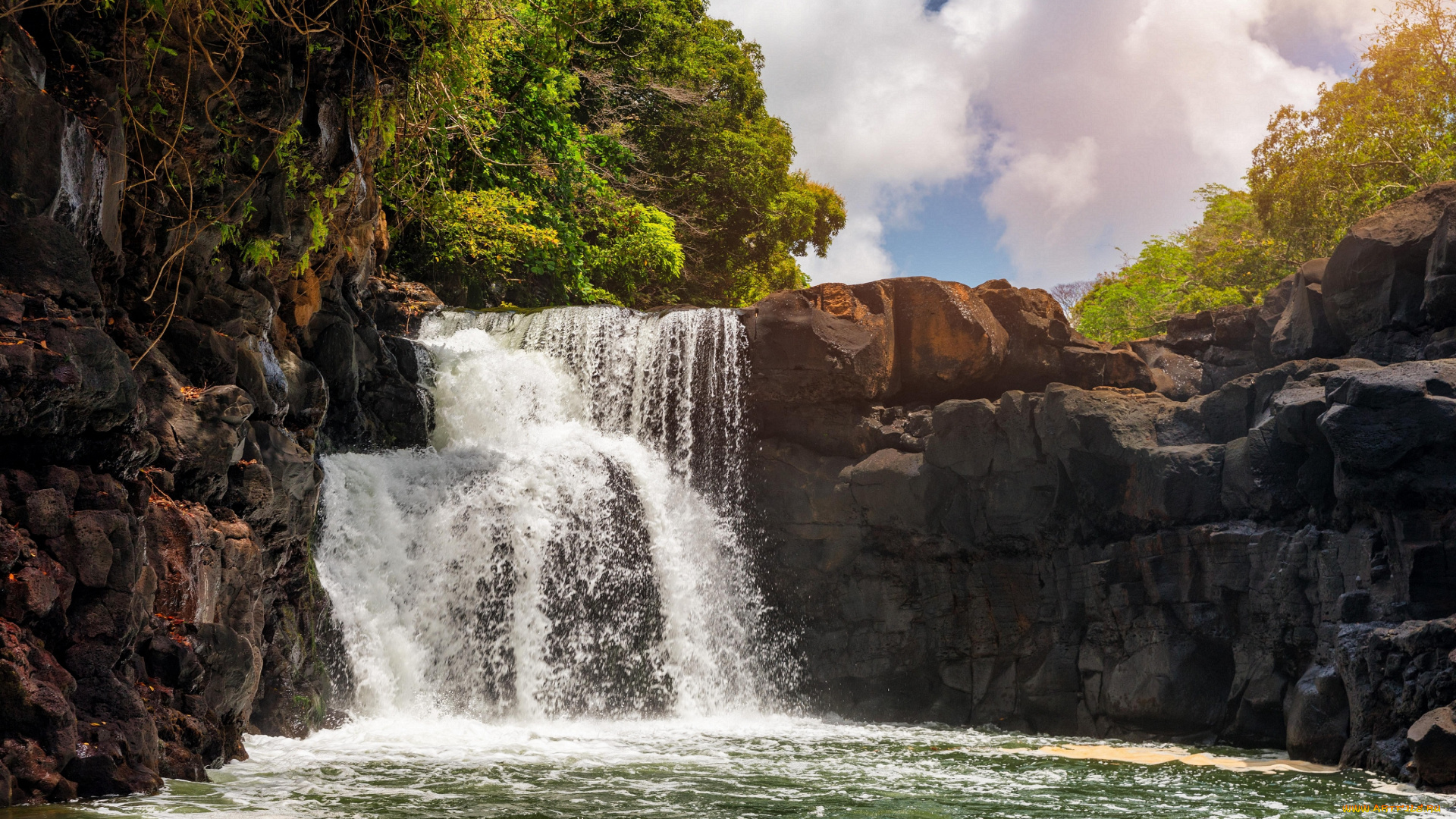 природа, водопады, водопад