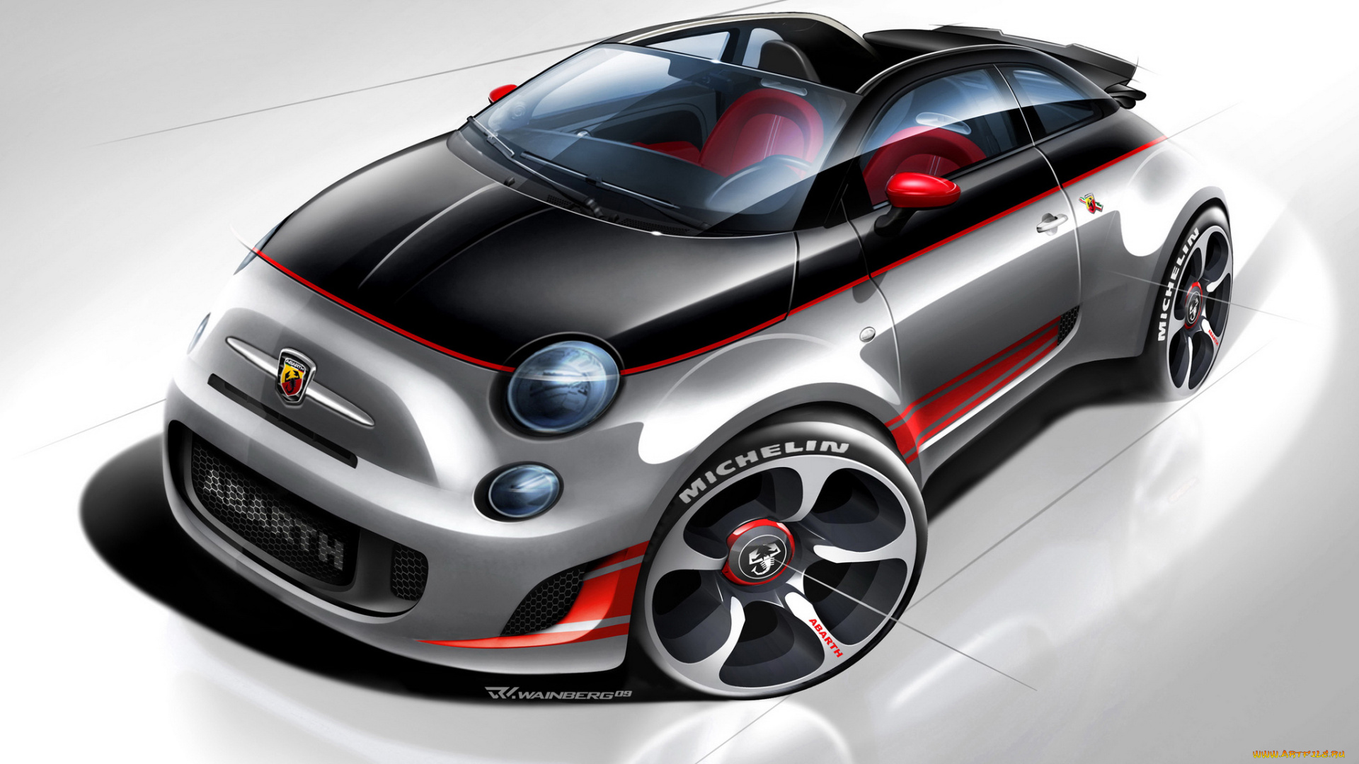 автомобили, рисованные