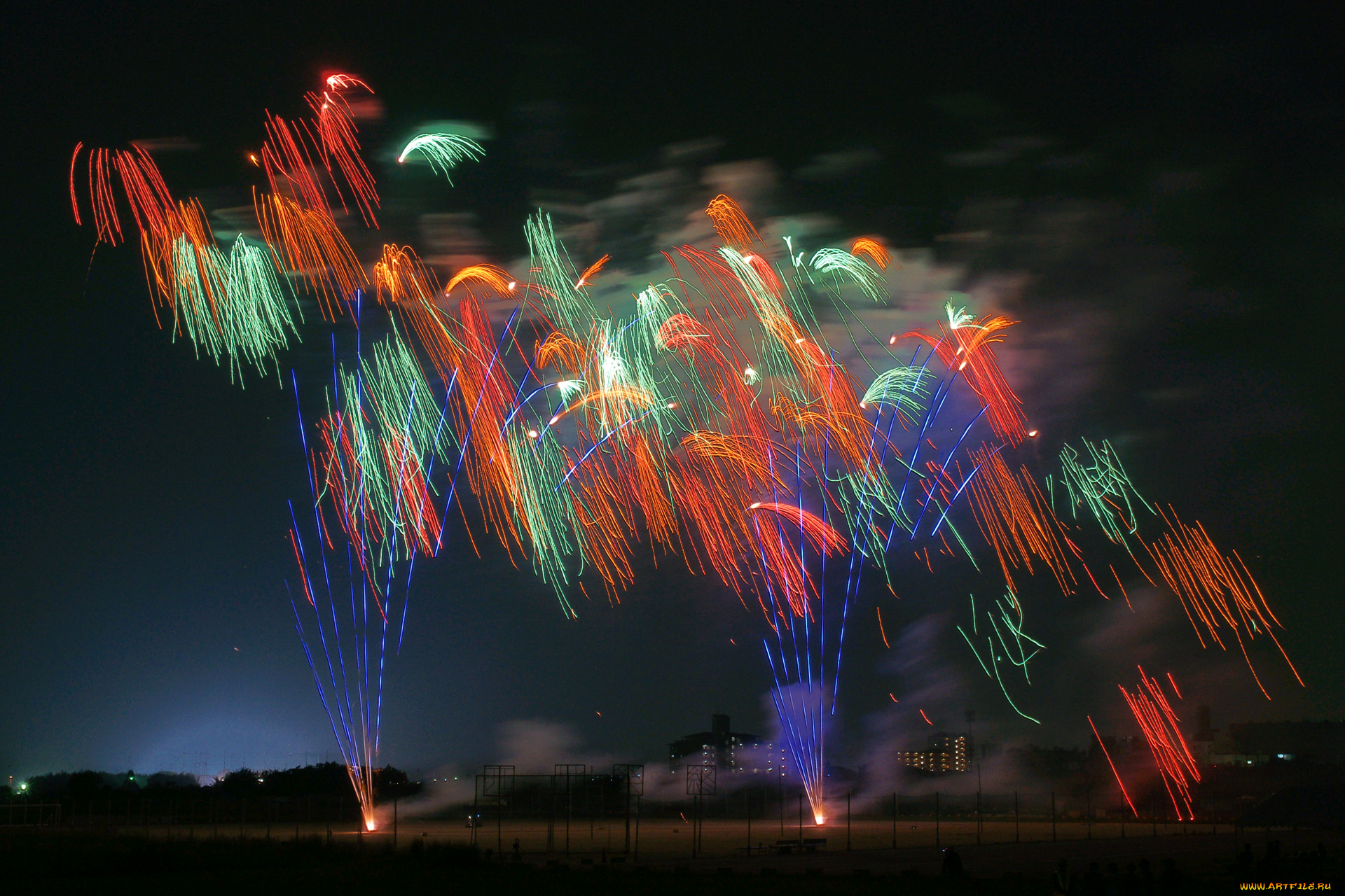 разное, салюты, фейерверки