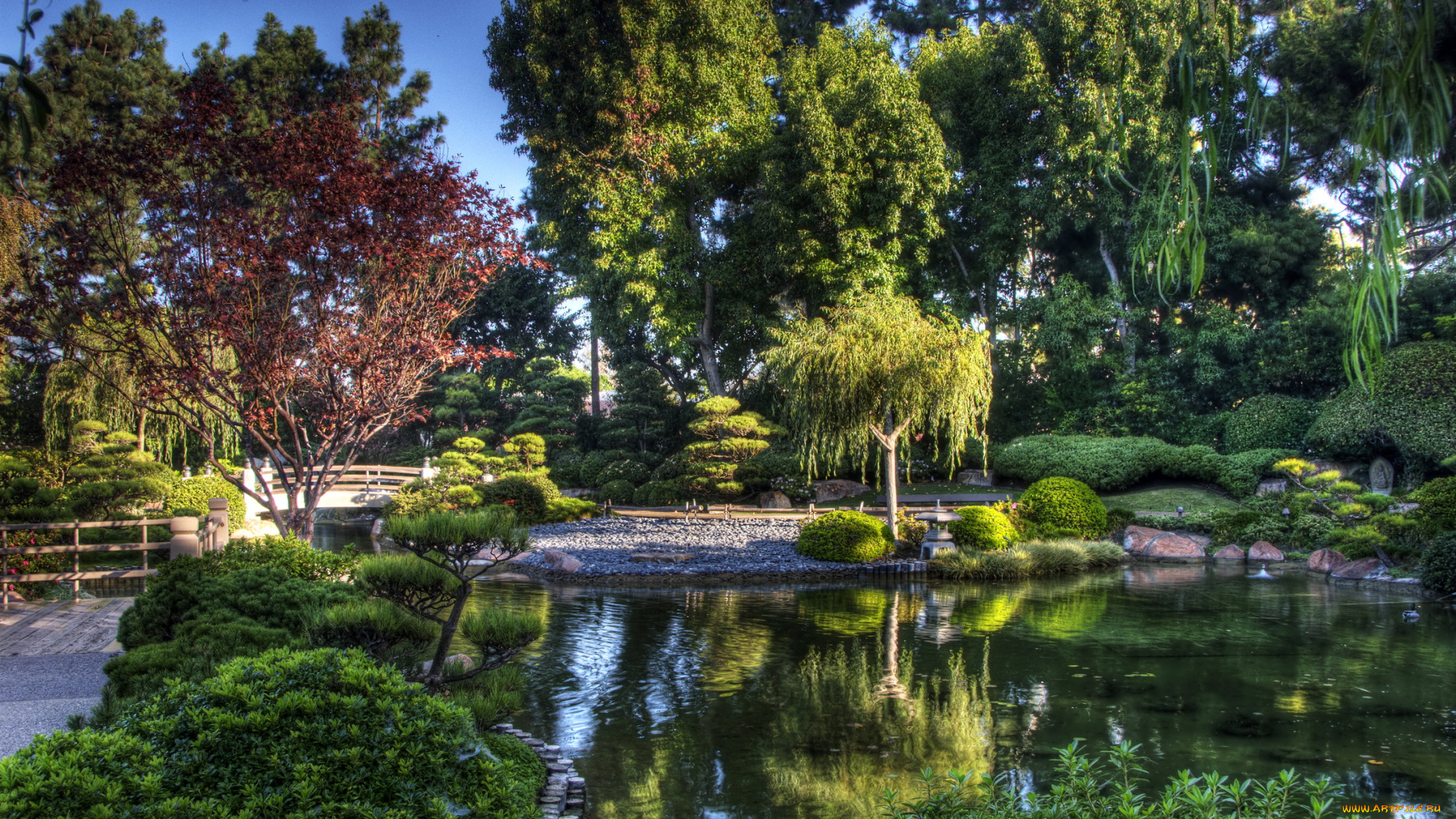 earl, burns, miller, japanese, garden, california, usa, природа, парк