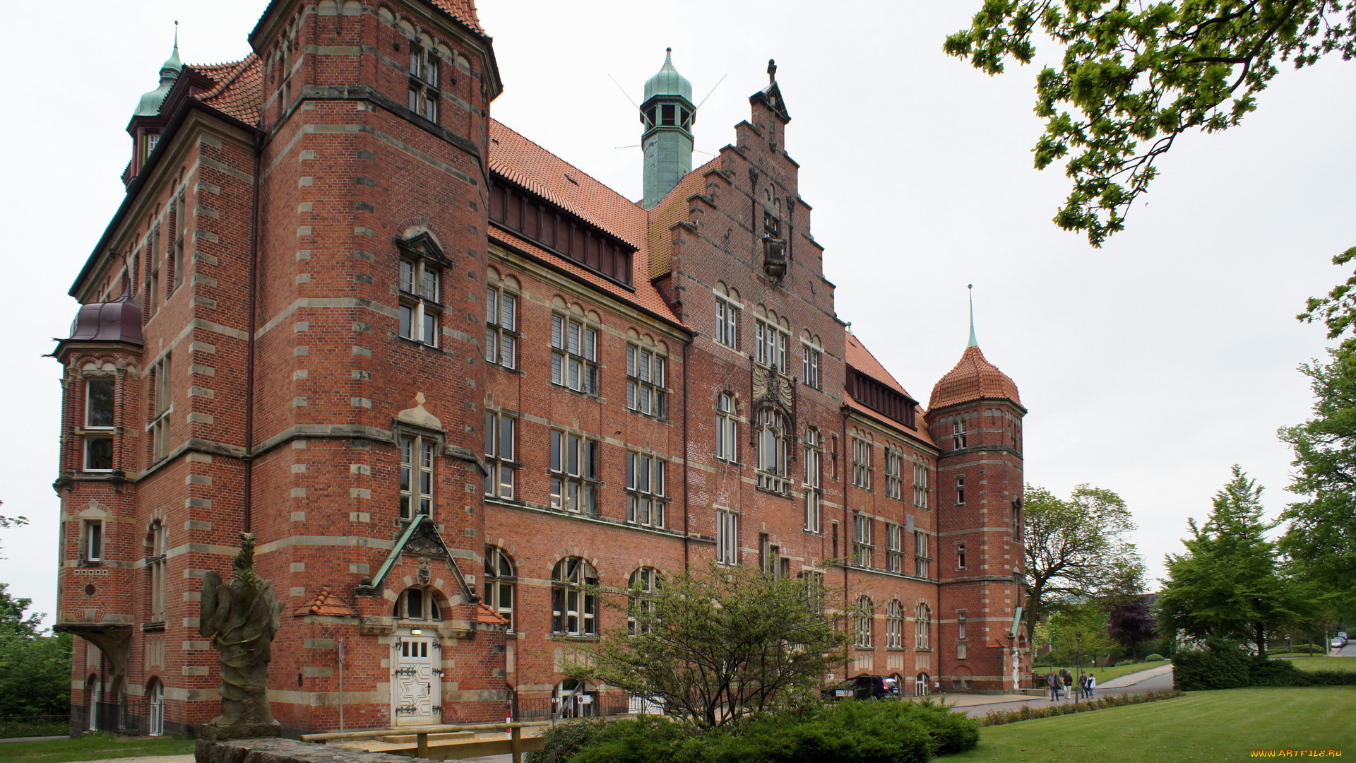 германия, фленсбург, города, здания, дома