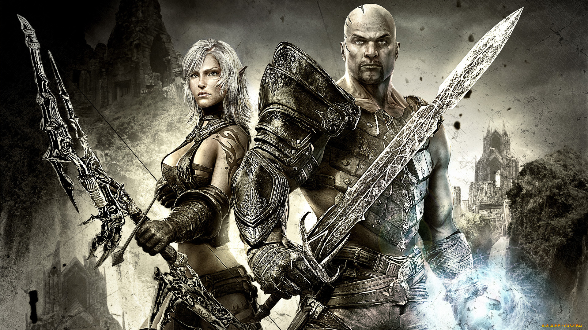 hunted, the, demon`s, forge, видео, игры, elara, воители, меч, лук, эльфийка, caddoc