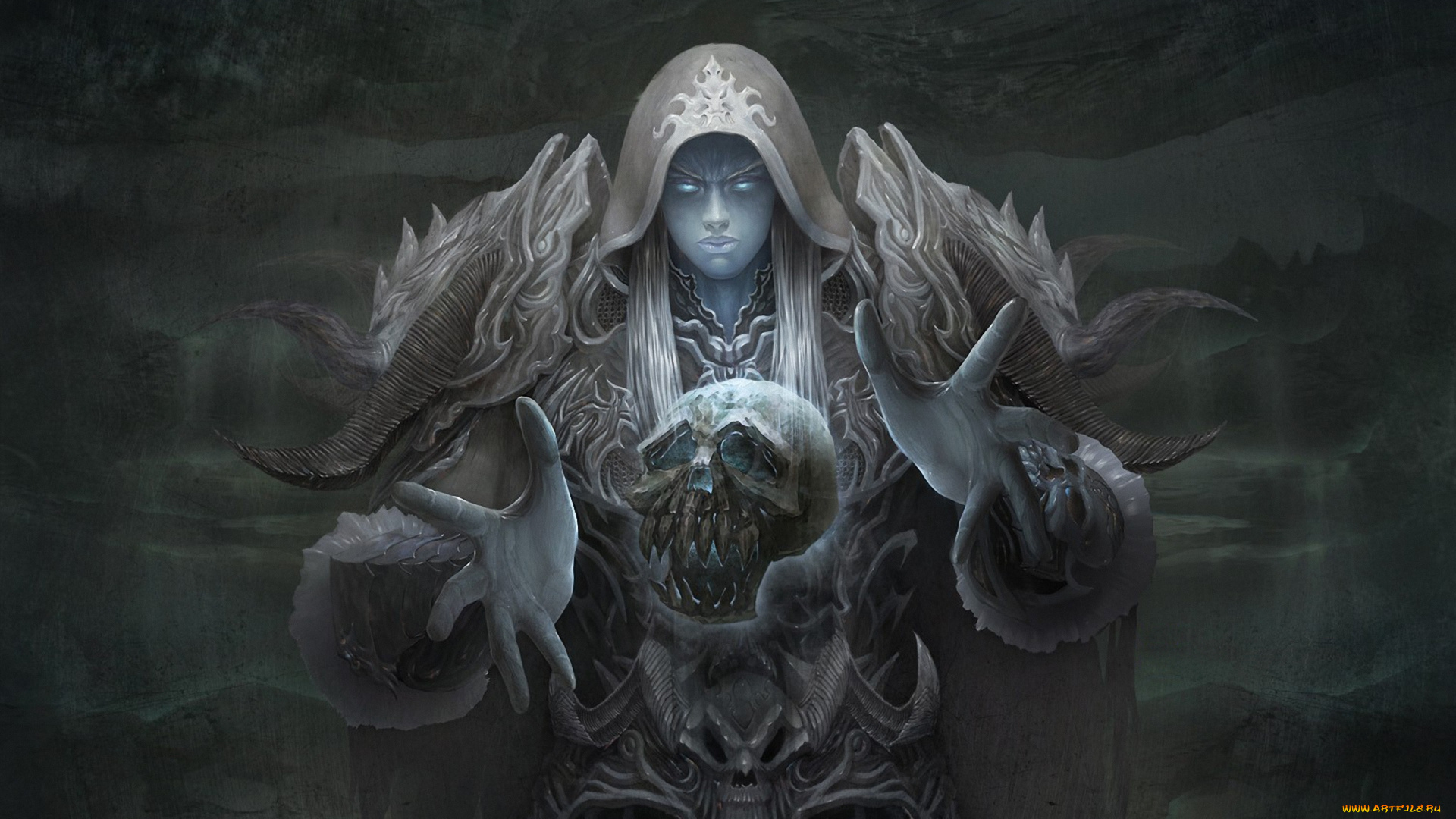 world, of, warcraft, видео, игры, череп, магия