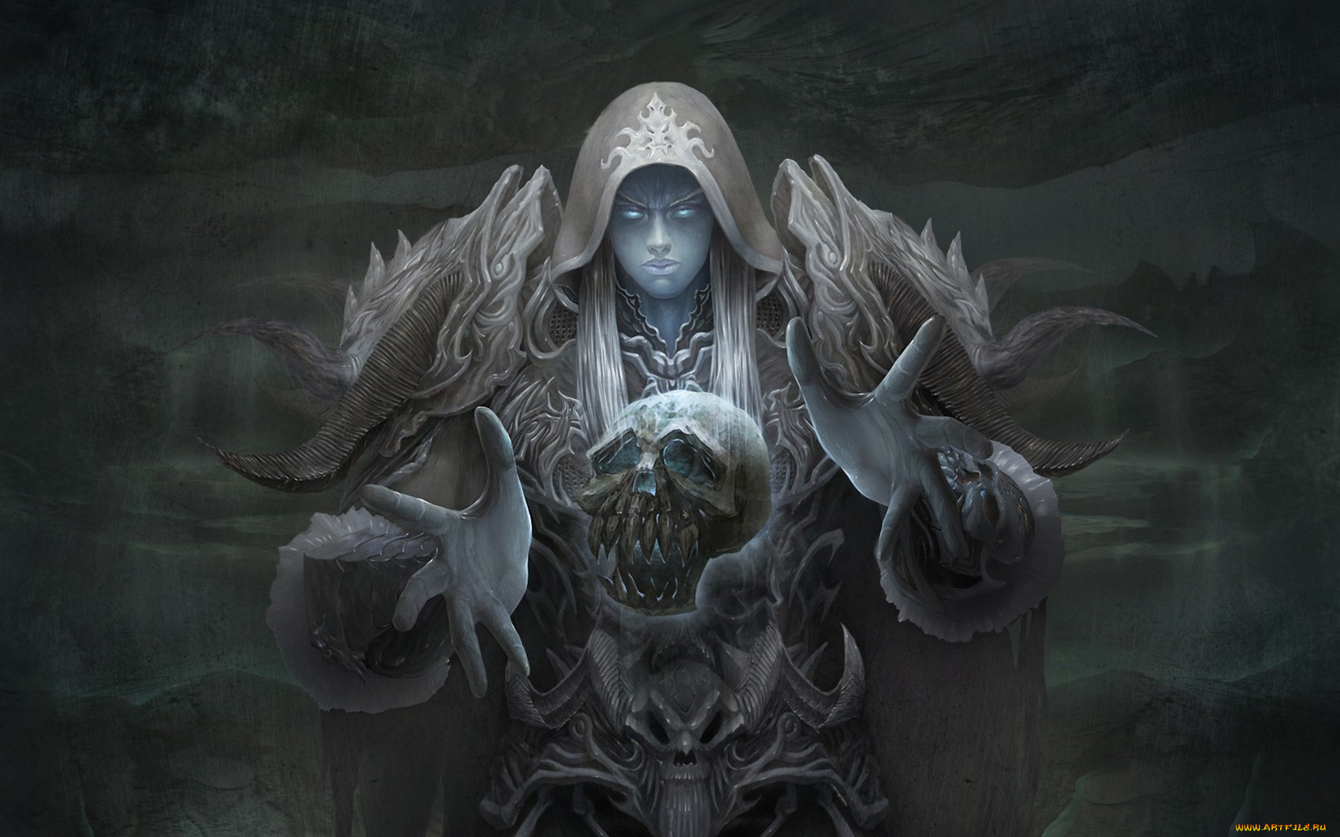 world, of, warcraft, видео, игры, череп, магия