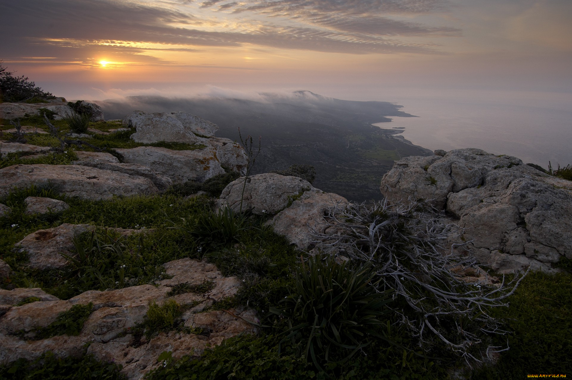 moutti, tis, sotiras, akamas, peninsula, cyprus, природа, побережье, тучи, небо, туман, гора, море