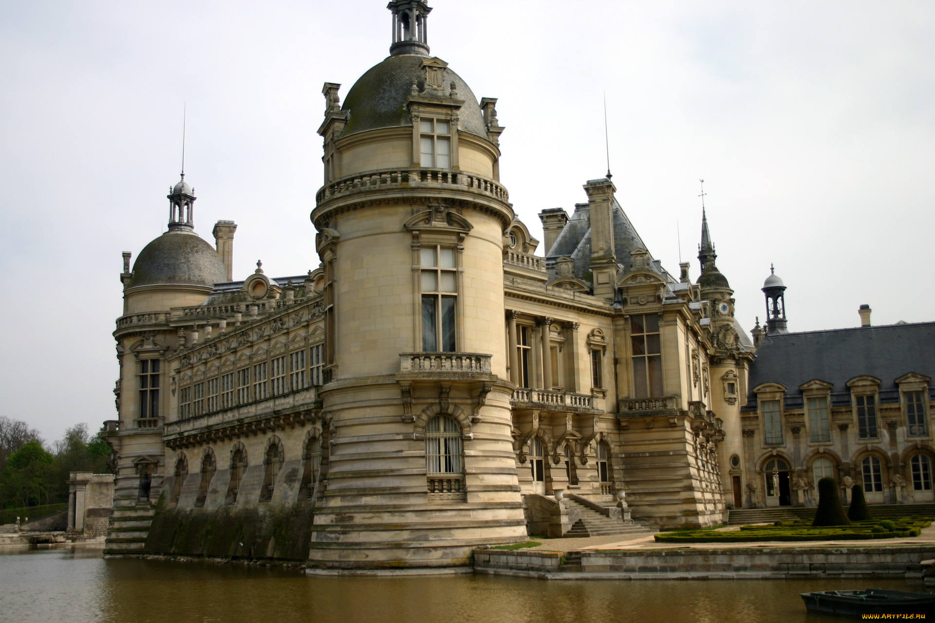 castle, de, chantilly, france, города, замки, луары, франция