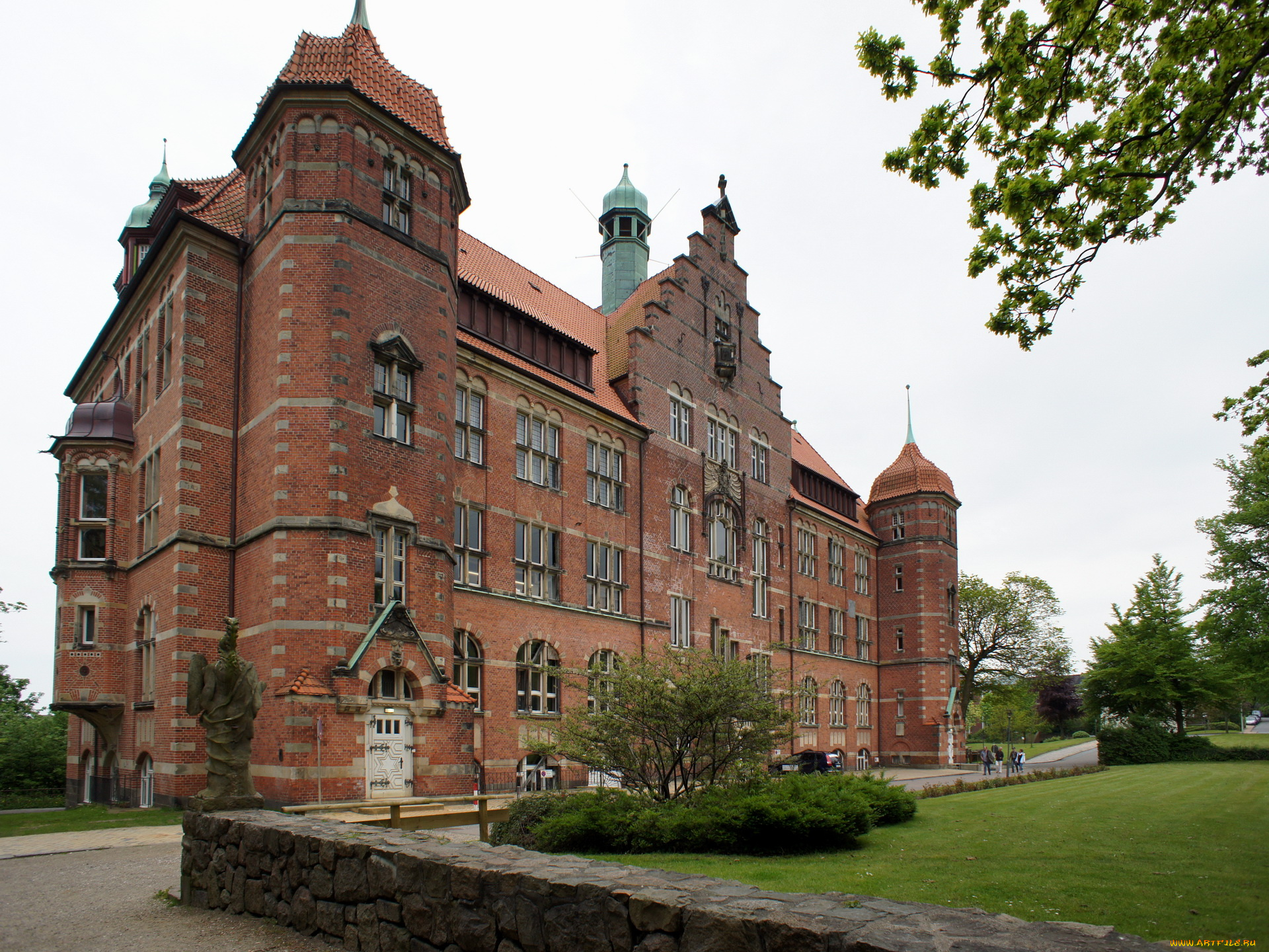 германия, фленсбург, города, здания, дома