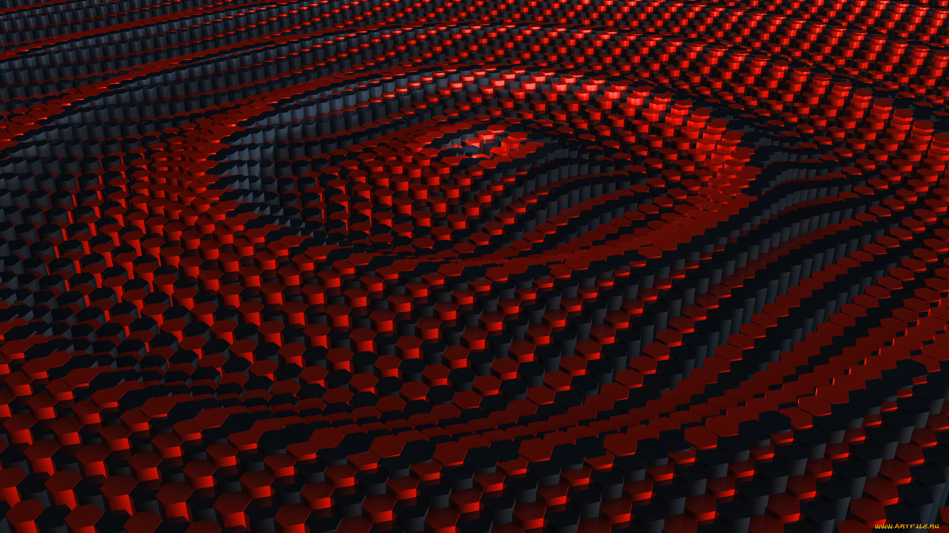 3д, графика, abstract, абстракции, красный, темный