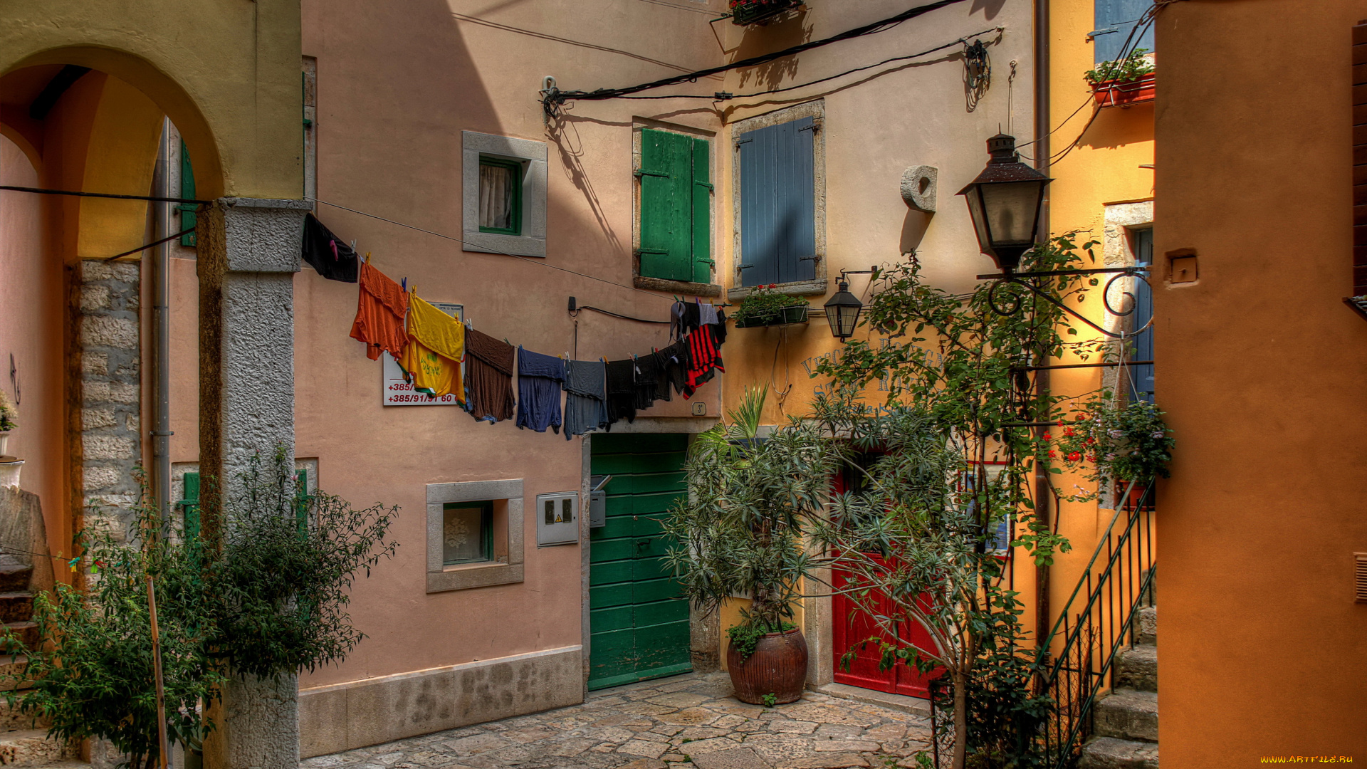 хорватия, ровинь, города, улицы, площади, набережные, улица, дома