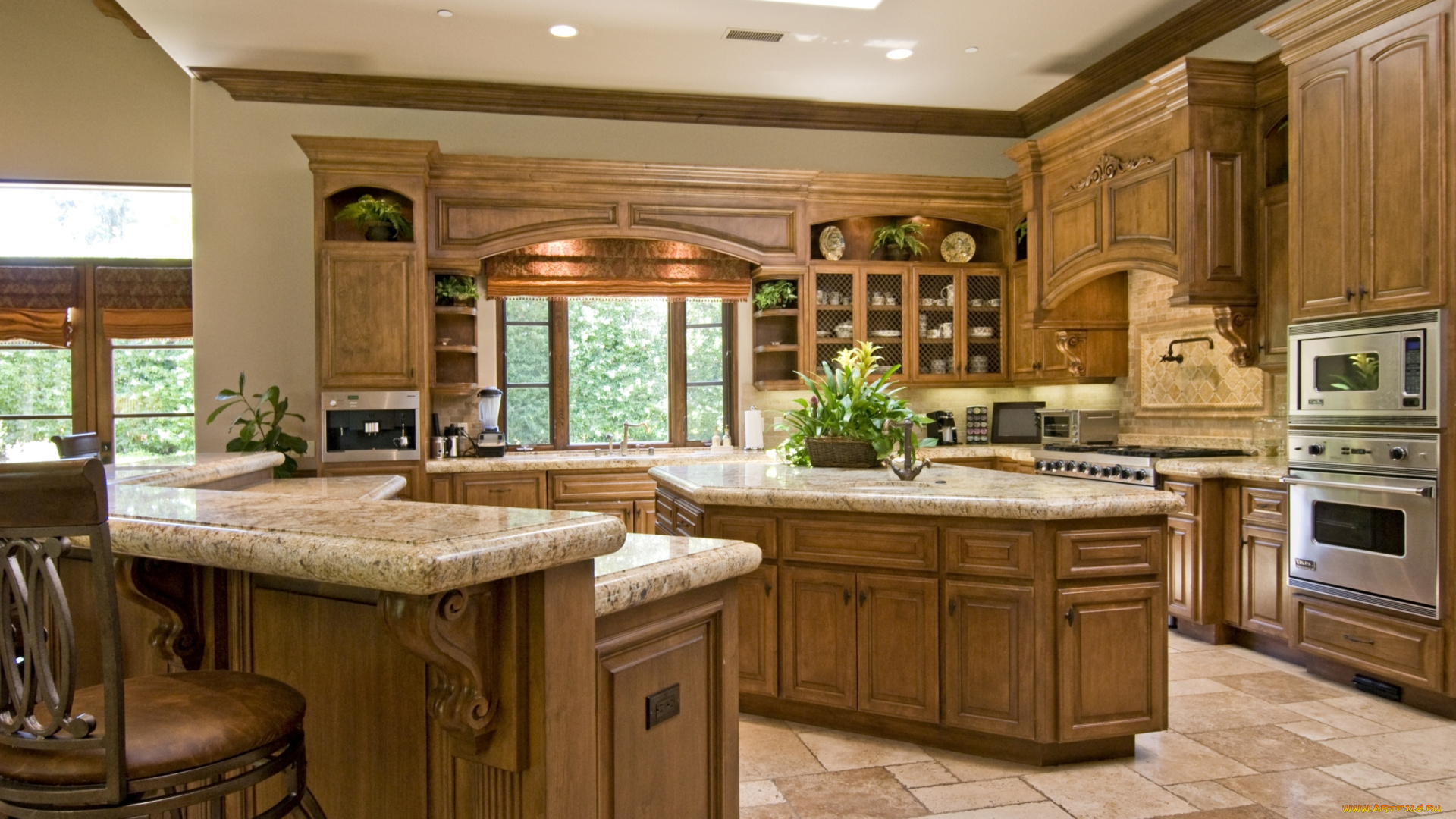 интерьер, кухня, мебель, столы